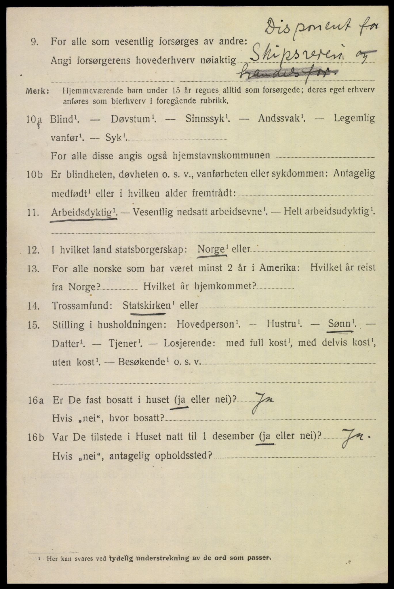 SAK, Folketelling 1920 for 1002 Mandal ladested, 1920, s. 8212