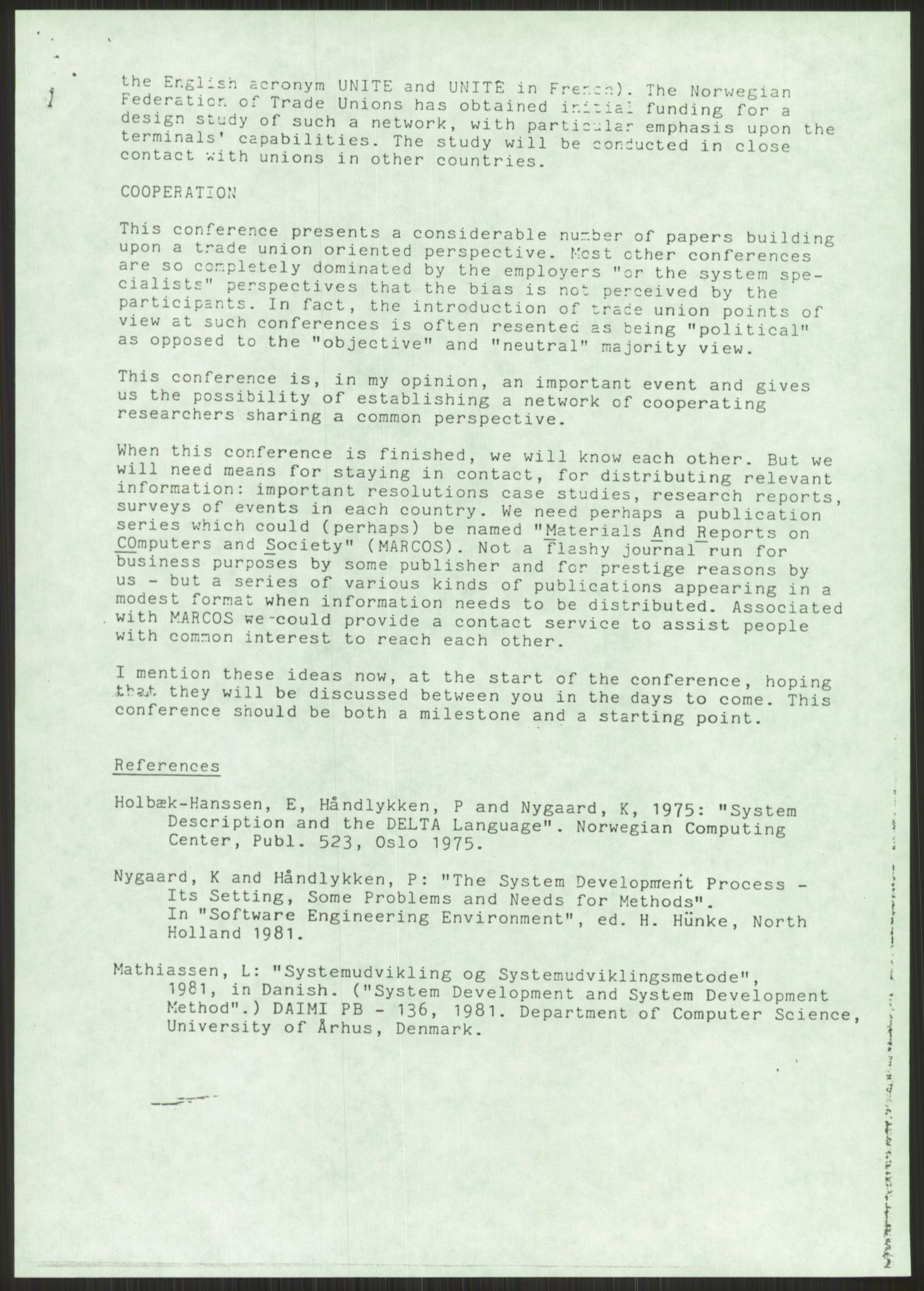 Nygaard, Kristen, AV/RA-PA-1398/F/Fh/L0002: Systemarbeid/brukermedvirkning, 1979-2002, s. 17