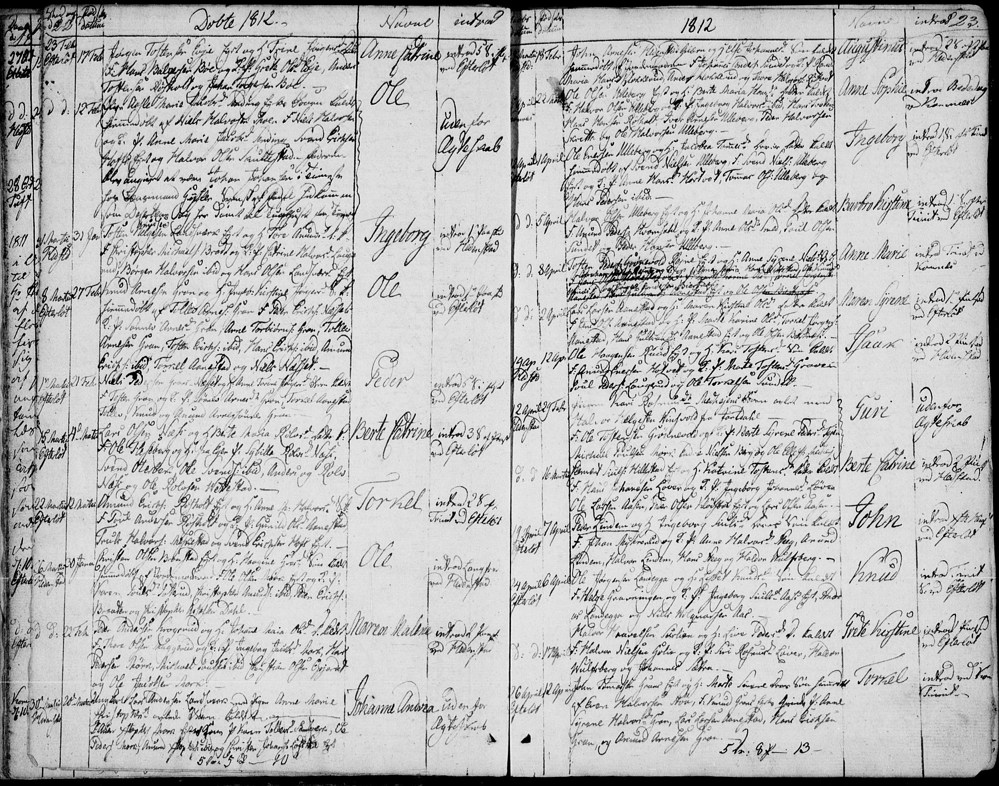 Sandsvær kirkebøker, SAKO/A-244/F/Fa/L0003: Ministerialbok nr. I 3, 1809-1817, s. 22-23
