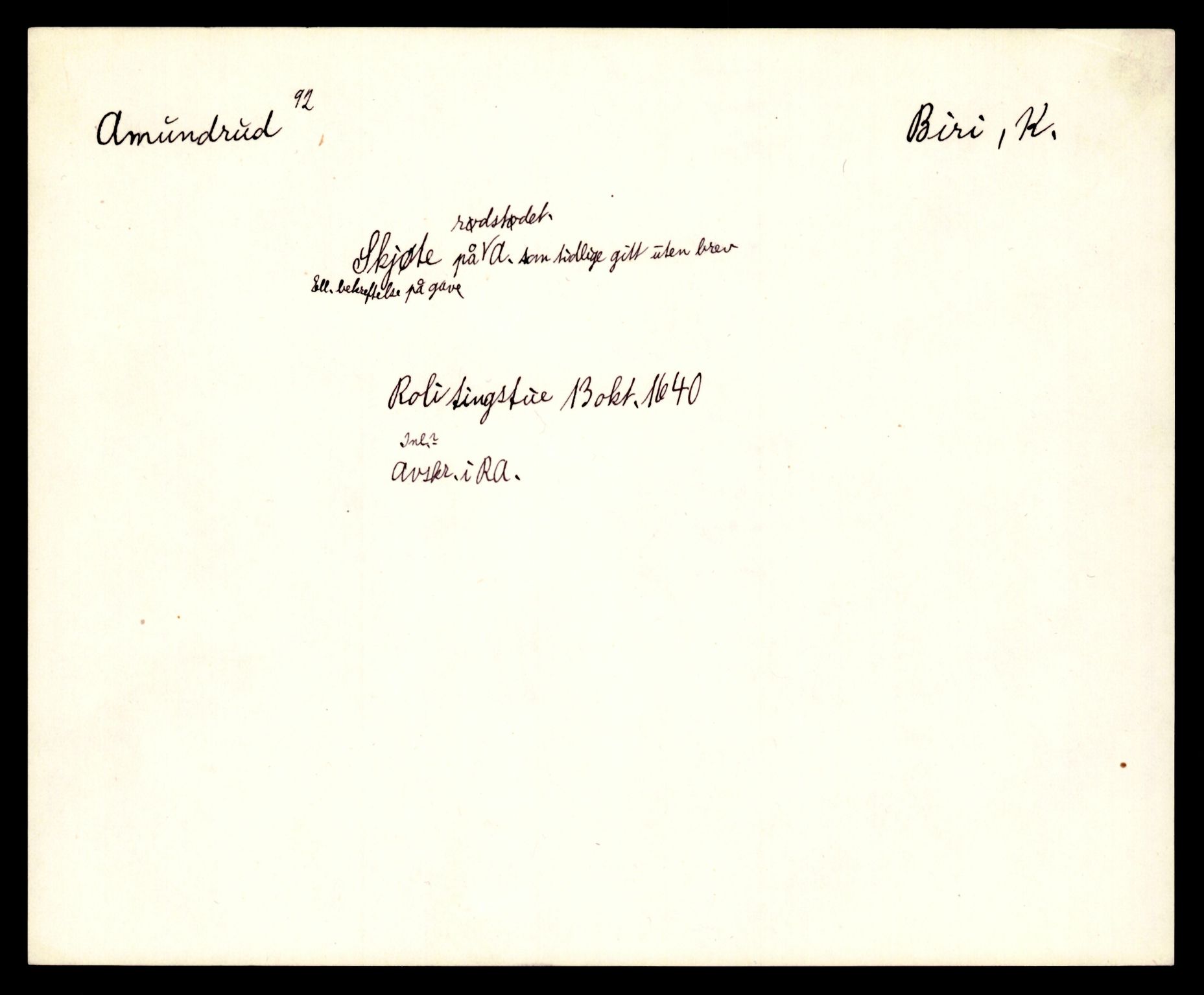 Riksarkivets diplomsamling, AV/RA-EA-5965/F35/F35e/L0011: Registreringssedler Oppland 3, 1400-1700, s. 7