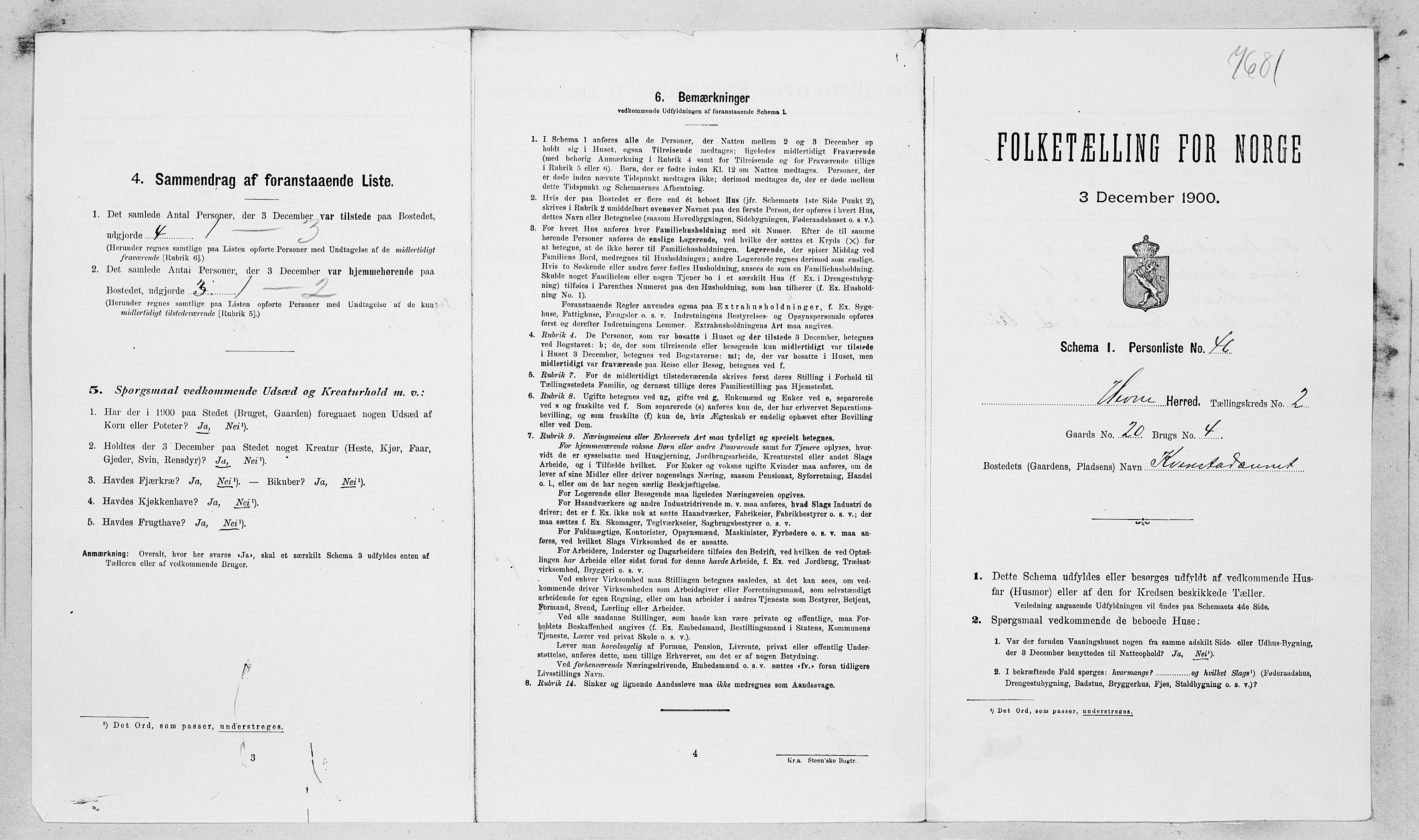SAT, Folketelling 1900 for 1612 Hemne herred, 1900, s. 329