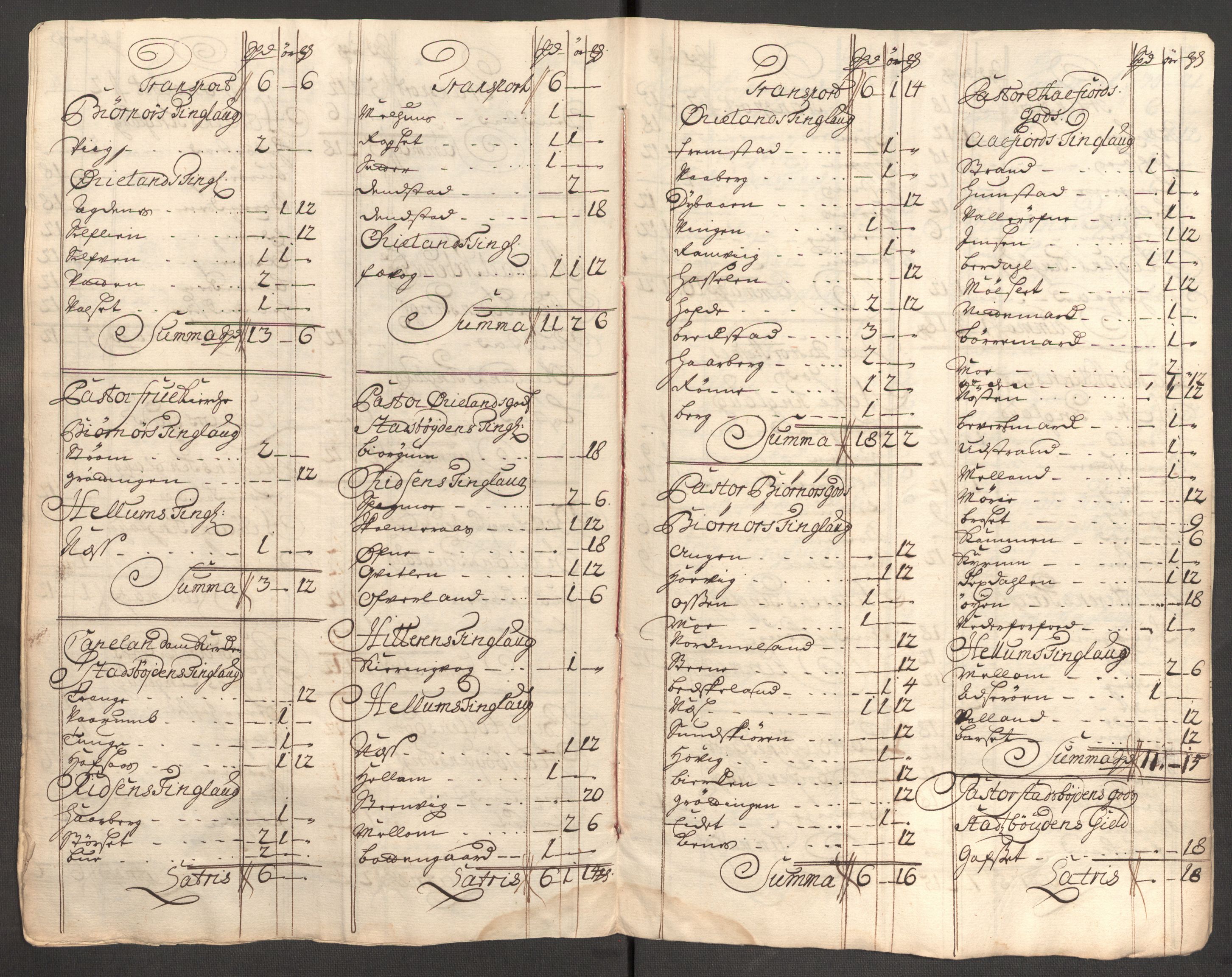 Rentekammeret inntil 1814, Reviderte regnskaper, Fogderegnskap, RA/EA-4092/R57/L3857: Fogderegnskap Fosen, 1706-1707, s. 442