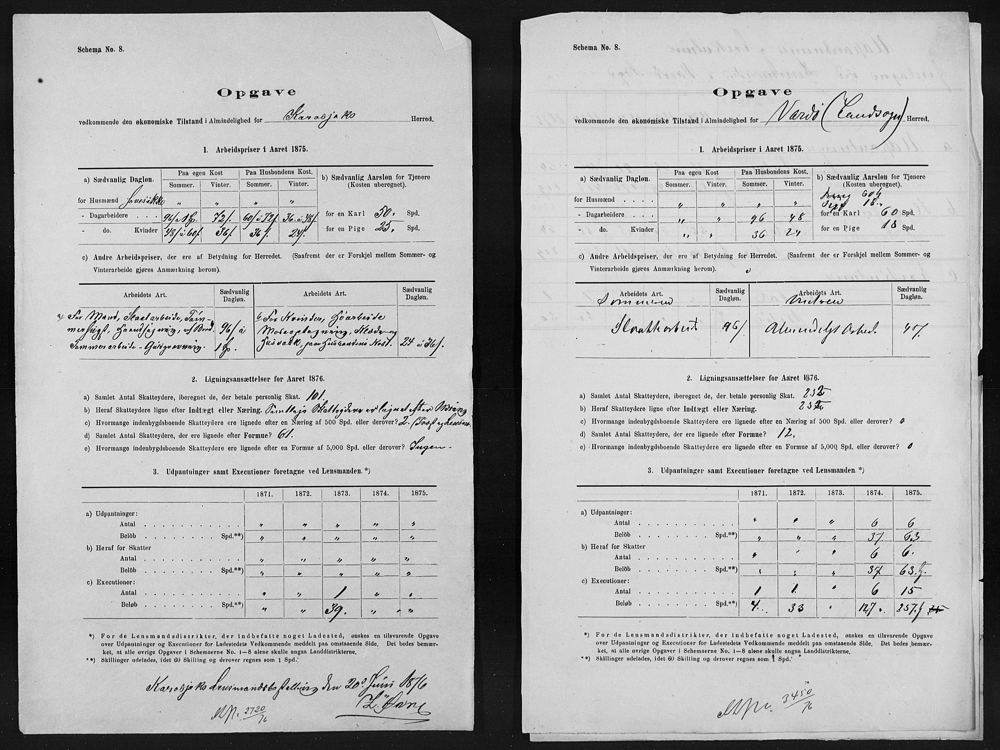 Statistisk sentralbyrå, Næringsøkonomiske emner, Generelt - Amtmennenes femårsberetninger, AV/RA-S-2233/F/Fa/L0041: --, 1871-1875, s. 95