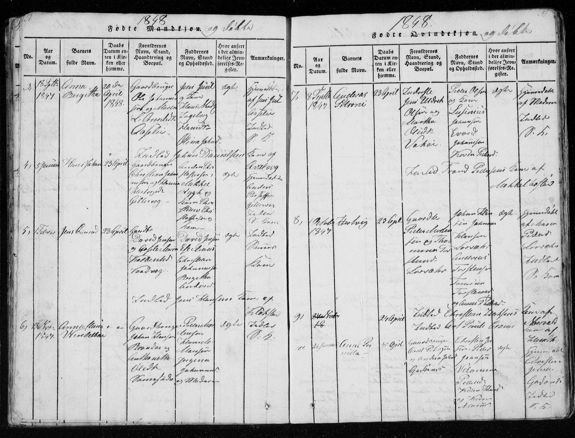 Ministerialprotokoller, klokkerbøker og fødselsregistre - Nordland, AV/SAT-A-1459/801/L0026: Klokkerbok nr. 801C01, 1820-1855, s. 50-51