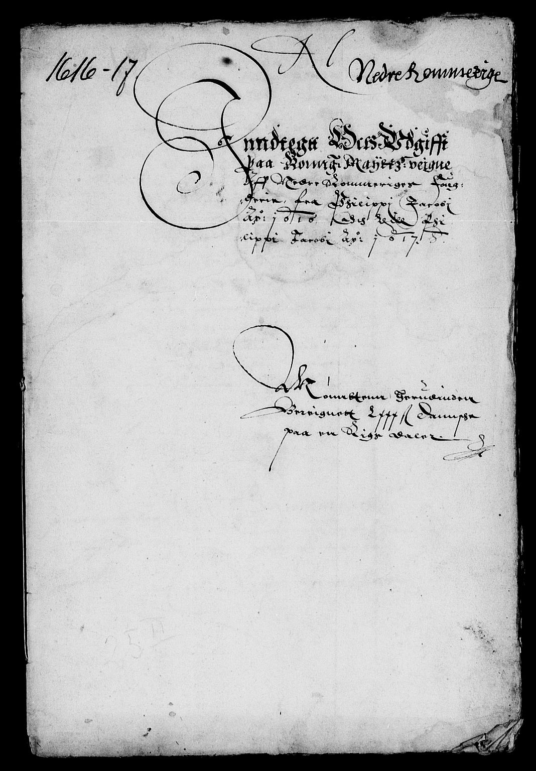 Rentekammeret inntil 1814, Reviderte regnskaper, Lensregnskaper, AV/RA-EA-5023/R/Rb/Rba/L0039: Akershus len, 1616-1617
