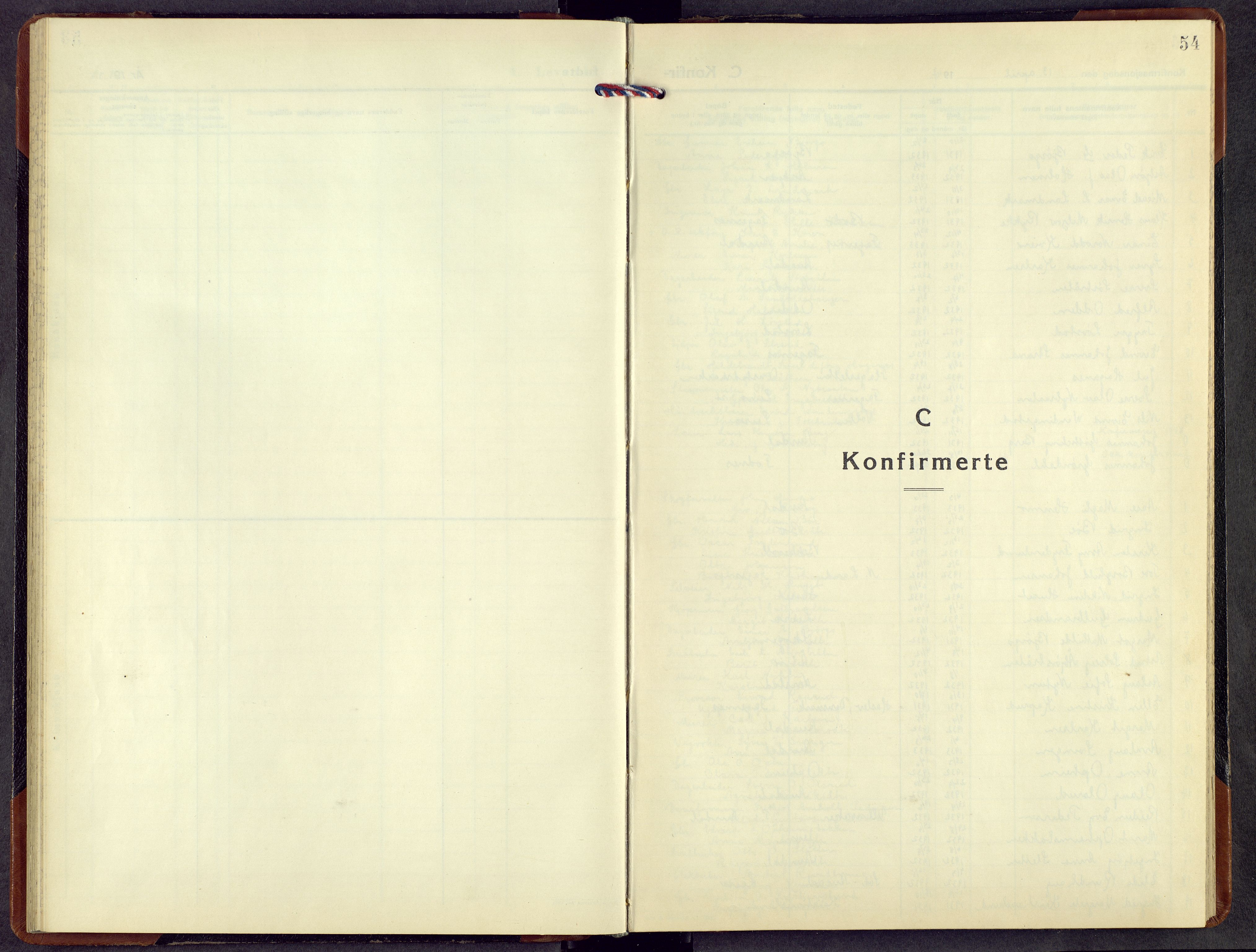 Nord-Aurdal prestekontor, SAH/PREST-132/H/Ha/Hab/L0020: Klokkerbok nr. 20, 1947-1967, s. 53b-54a