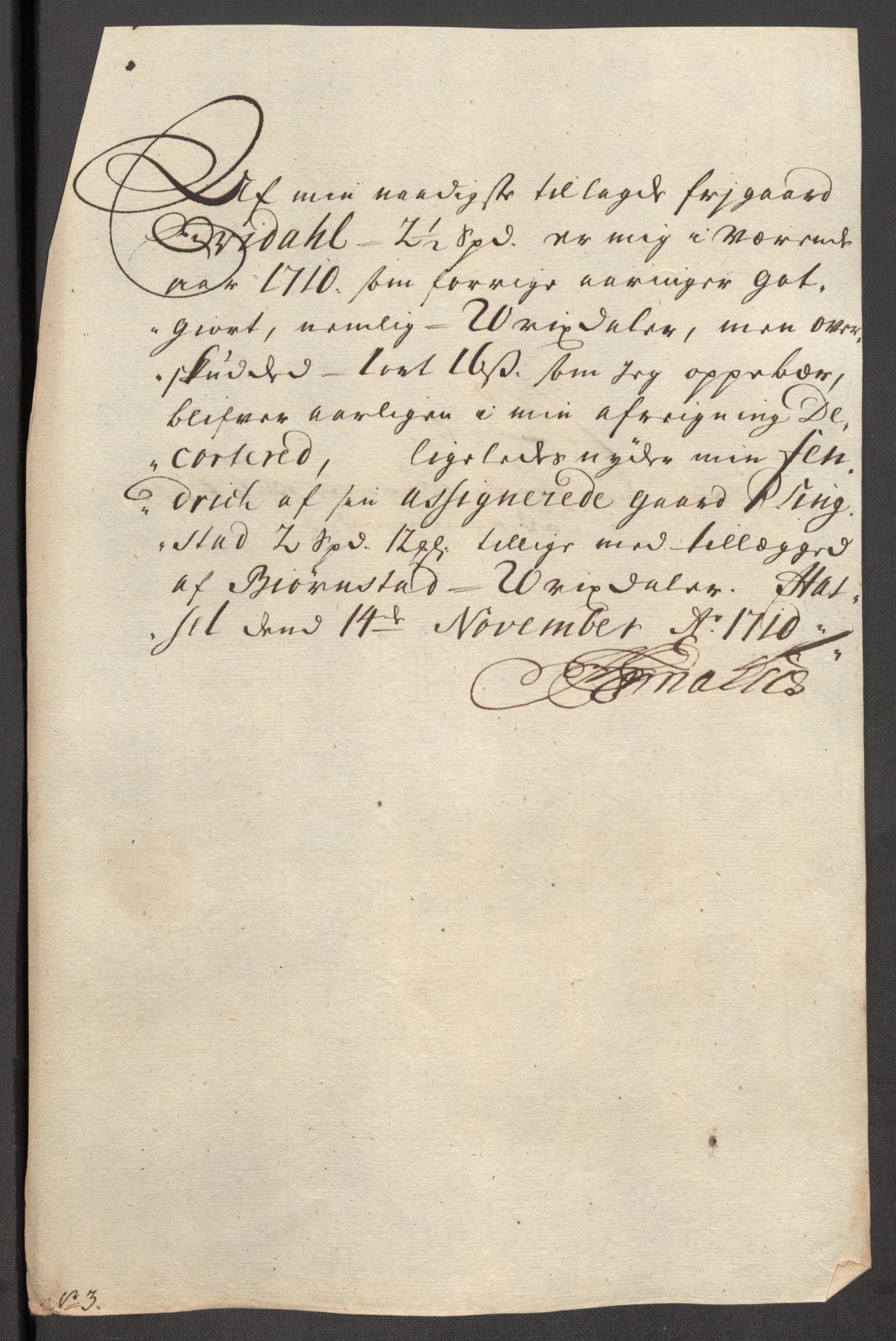 Rentekammeret inntil 1814, Reviderte regnskaper, Fogderegnskap, AV/RA-EA-4092/R57/L3859: Fogderegnskap Fosen, 1710, s. 143