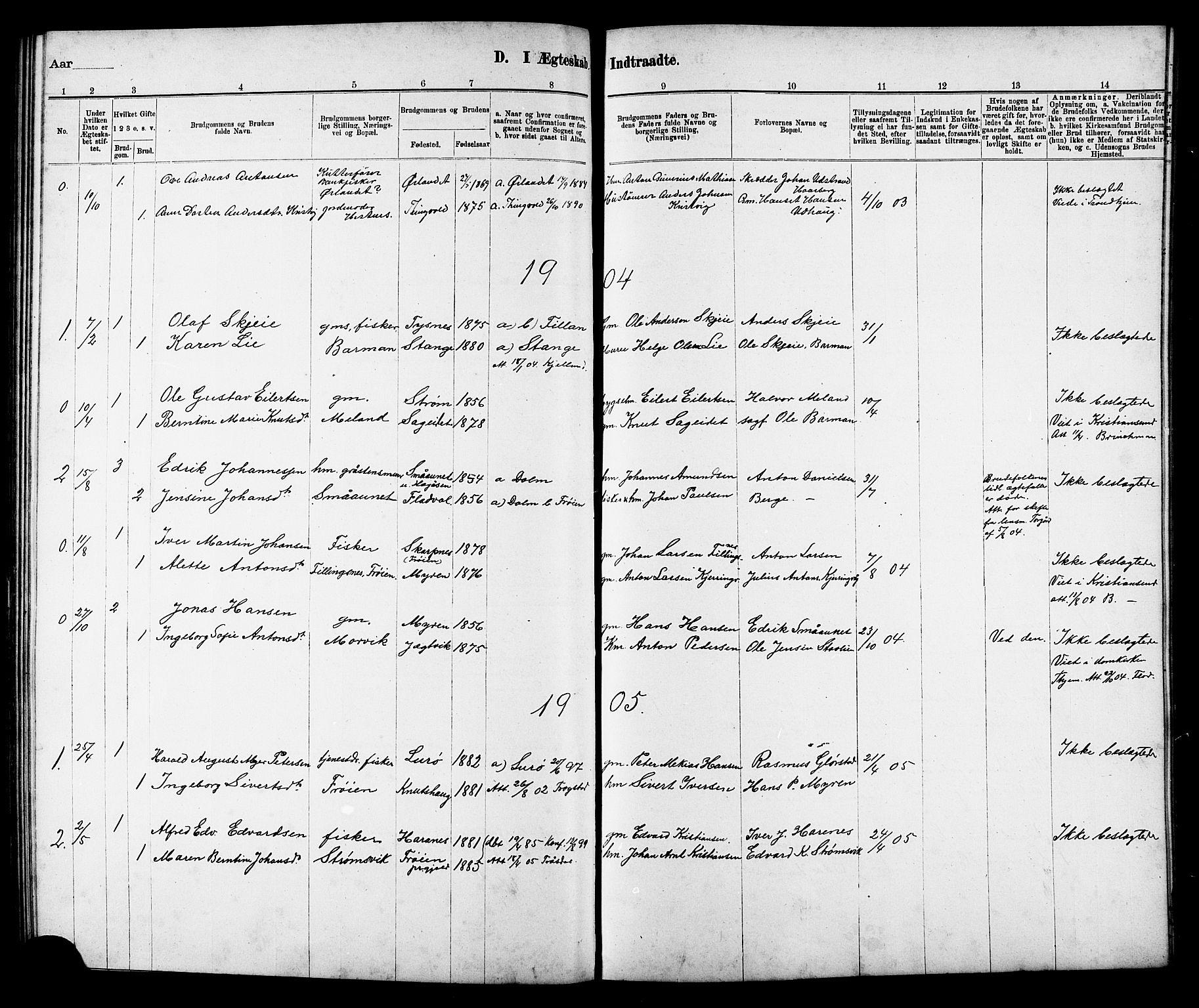 Ministerialprotokoller, klokkerbøker og fødselsregistre - Sør-Trøndelag, SAT/A-1456/634/L0542: Klokkerbok nr. 634C04, 1892-1916