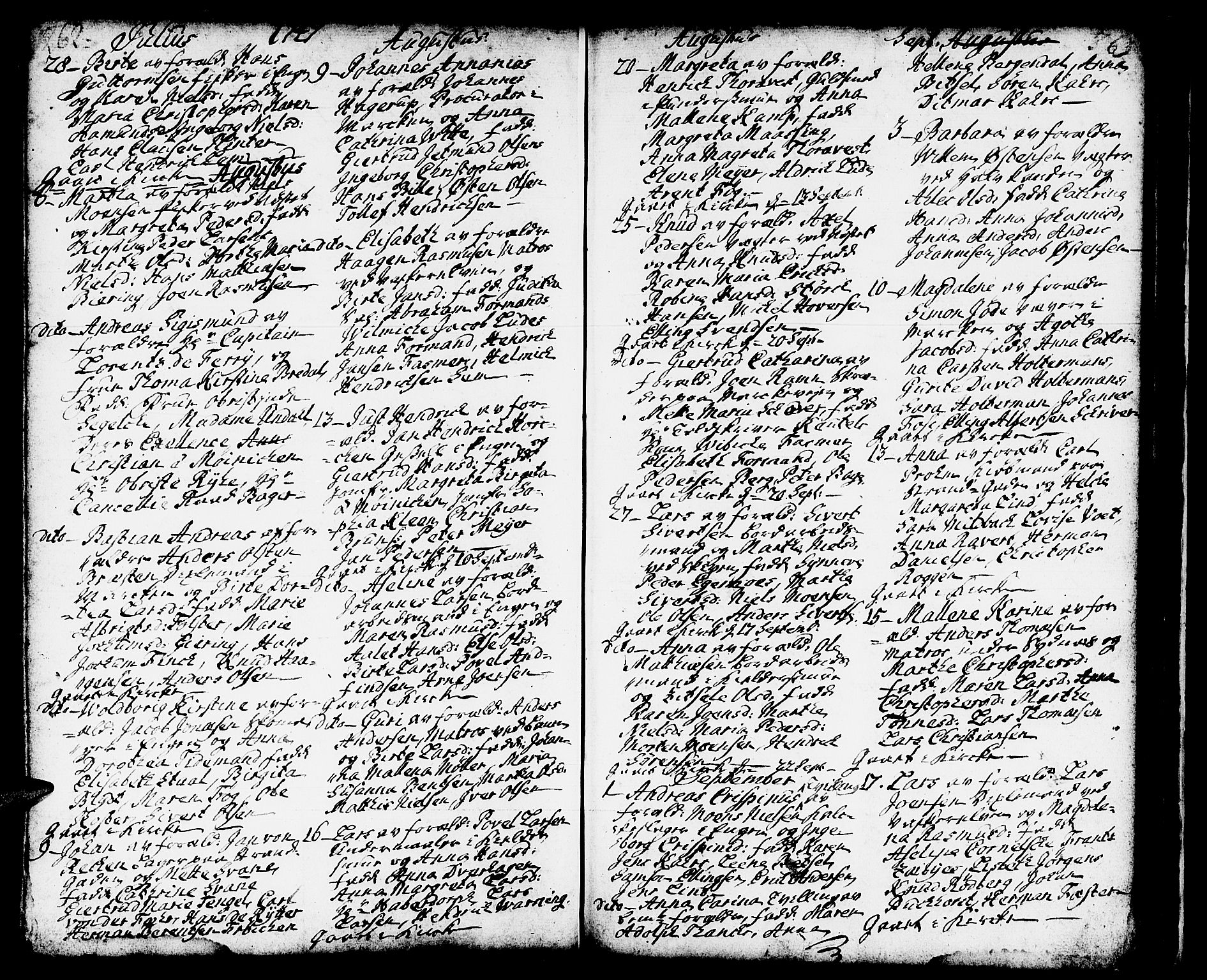 Domkirken sokneprestembete, AV/SAB-A-74801/H/Haa/L0002: Ministerialbok nr. A 2, 1733-1750, s. 262-263