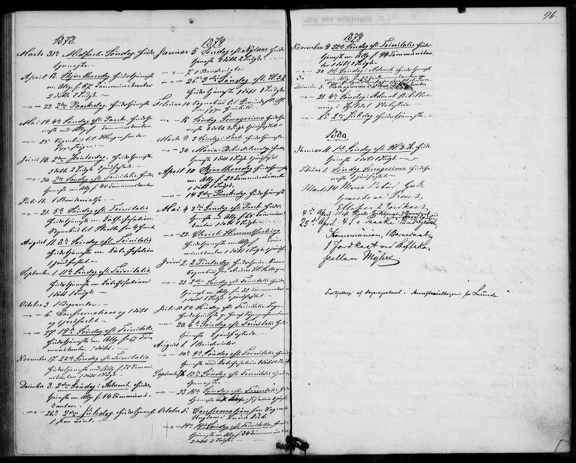 Lunde kirkebøker, AV/SAKO-A-282/F/Fb/L0002: Ministerialbok nr. II 2, 1861-1881, s. 96
