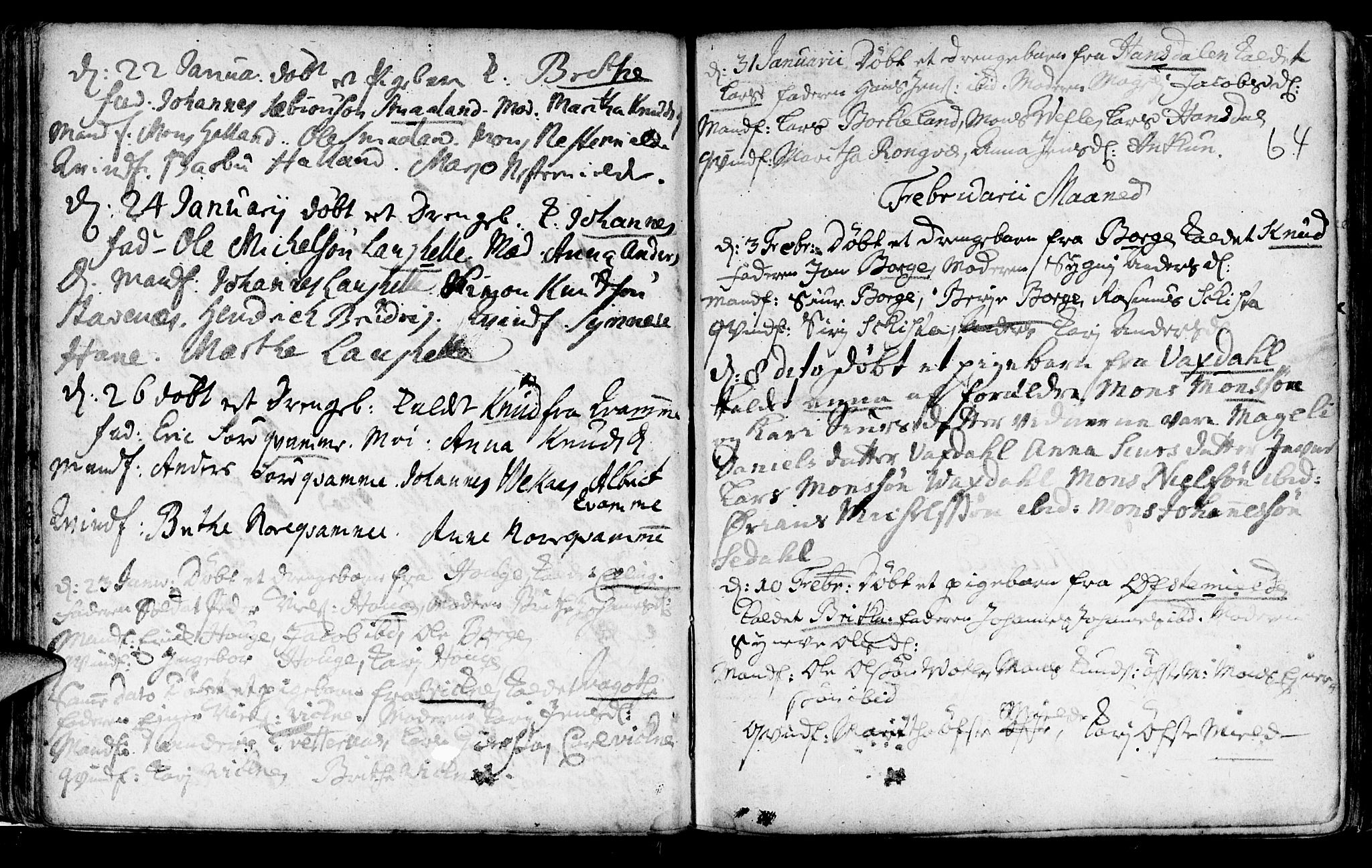 Haus sokneprestembete, SAB/A-75601/H/Haa: Ministerialbok nr. A 5, 1733-1747, s. 64