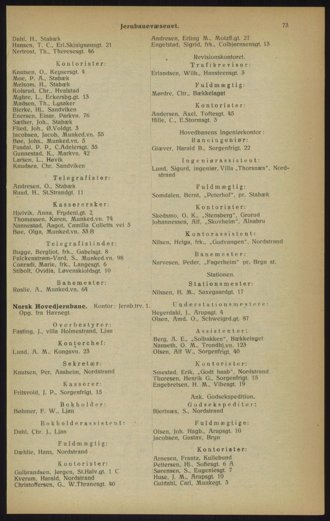 Kristiania/Oslo adressebok, PUBL/-, 1915, s. 73
