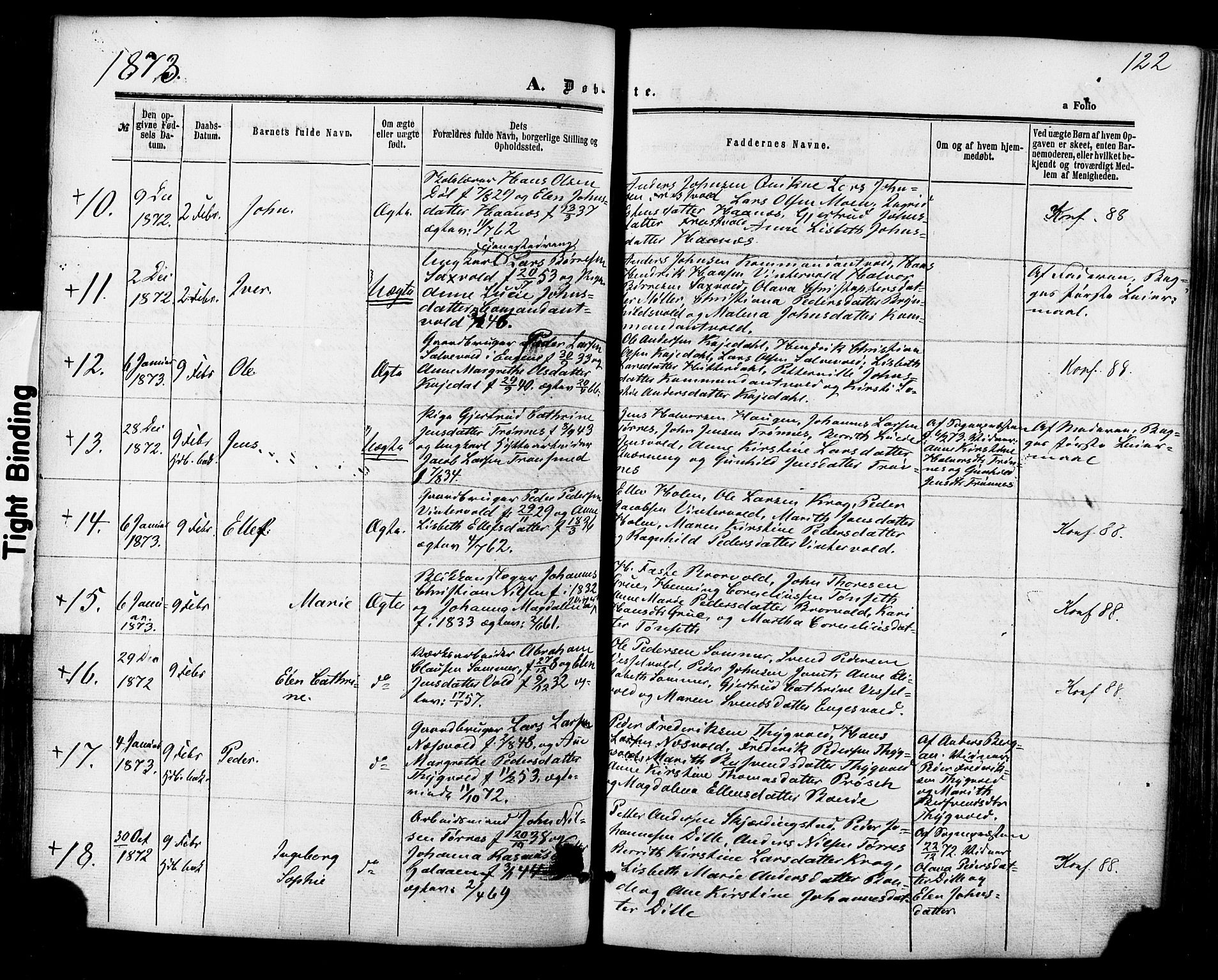 Ministerialprotokoller, klokkerbøker og fødselsregistre - Sør-Trøndelag, SAT/A-1456/681/L0932: Ministerialbok nr. 681A10, 1860-1878, s. 122