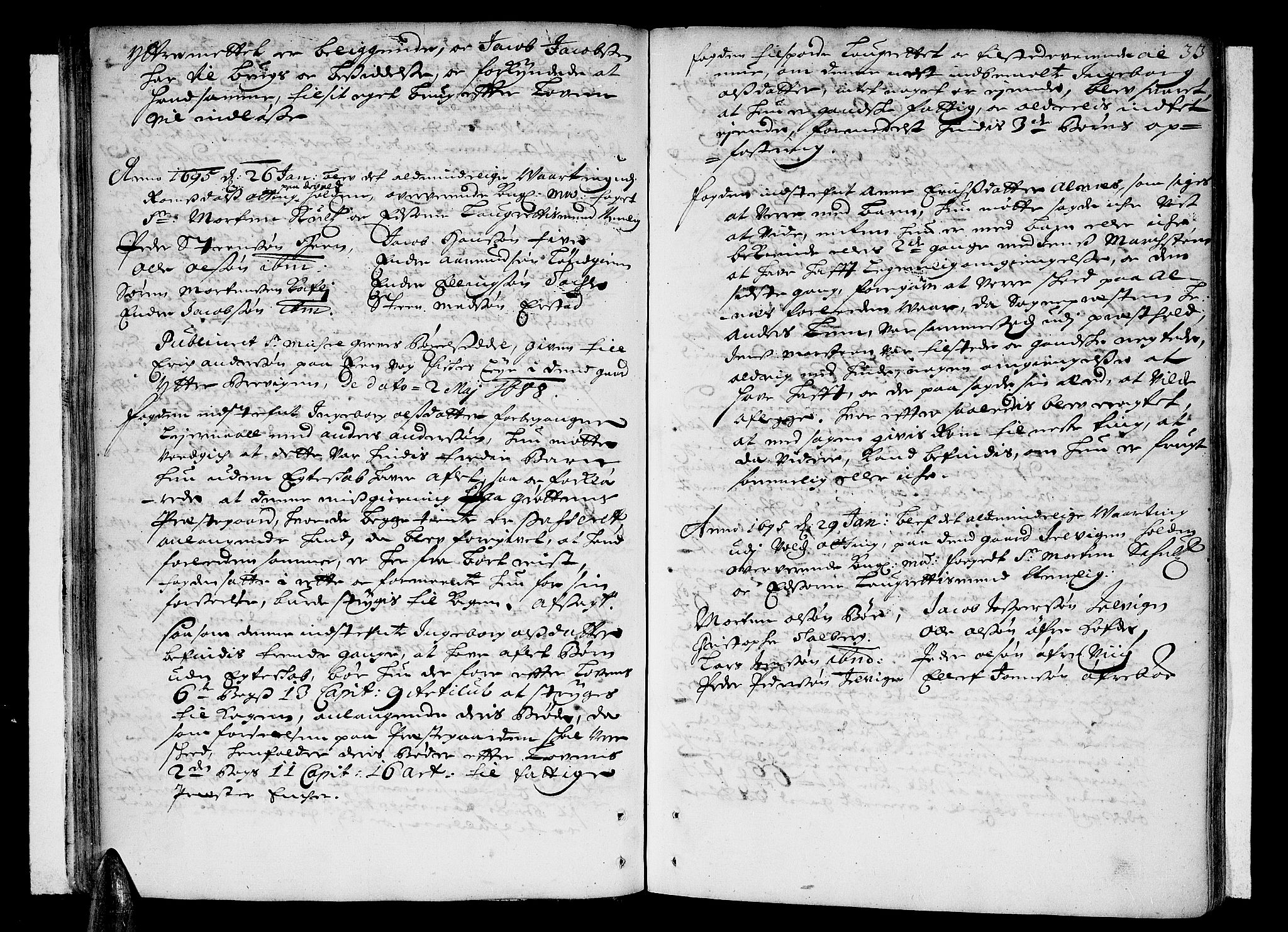 Romsdal sorenskriveri, SAT/A-4149/1/1/1A/L0003: Tingbok, 1694-1699, s. 32b-33a