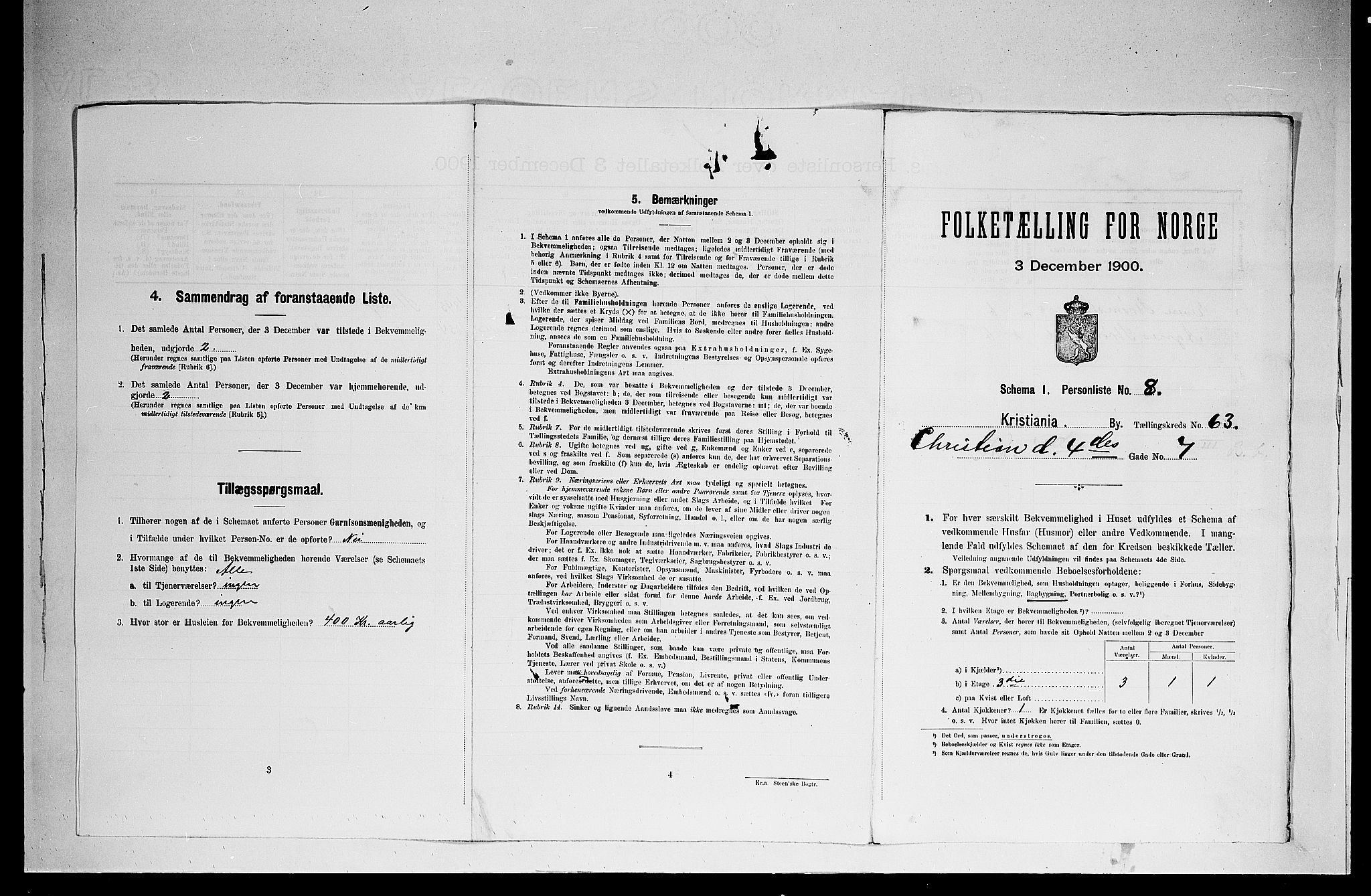 SAO, Folketelling 1900 for 0301 Kristiania kjøpstad, 1900, s. 11774