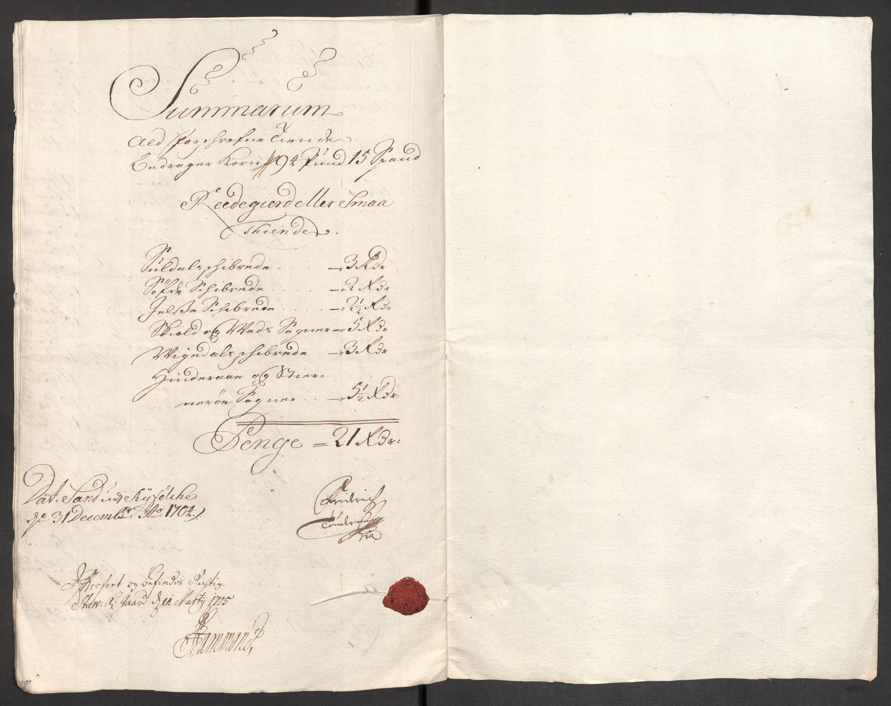 Rentekammeret inntil 1814, Reviderte regnskaper, Fogderegnskap, RA/EA-4092/R47/L2860: Fogderegnskap Ryfylke, 1703-1705, s. 217