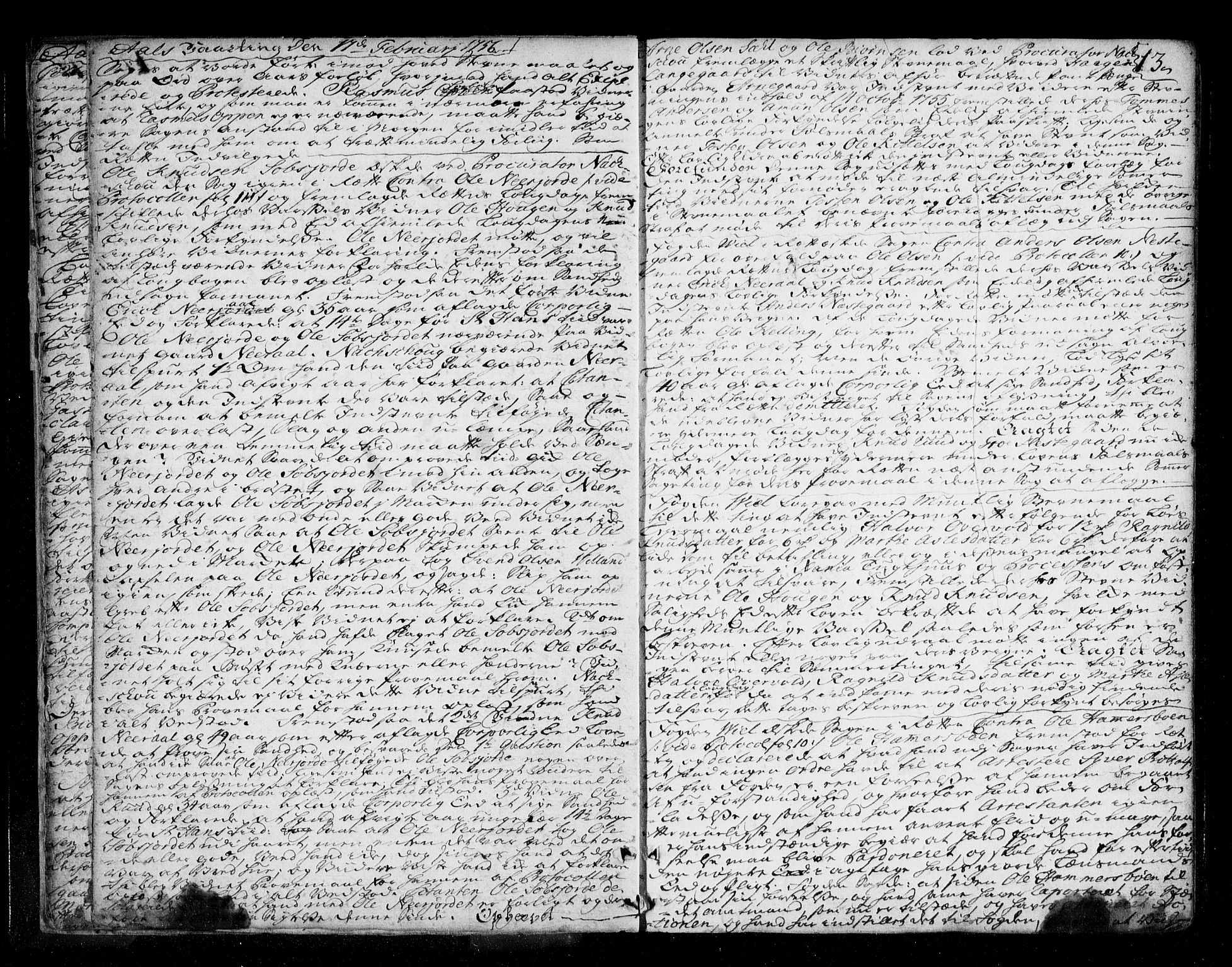 Ringerike og Hallingdal sorenskriveri, AV/SAKO-A-81/F/Fa/Fad/L0005: Tingbok - Hallingdal, 1756-1764, s. 13