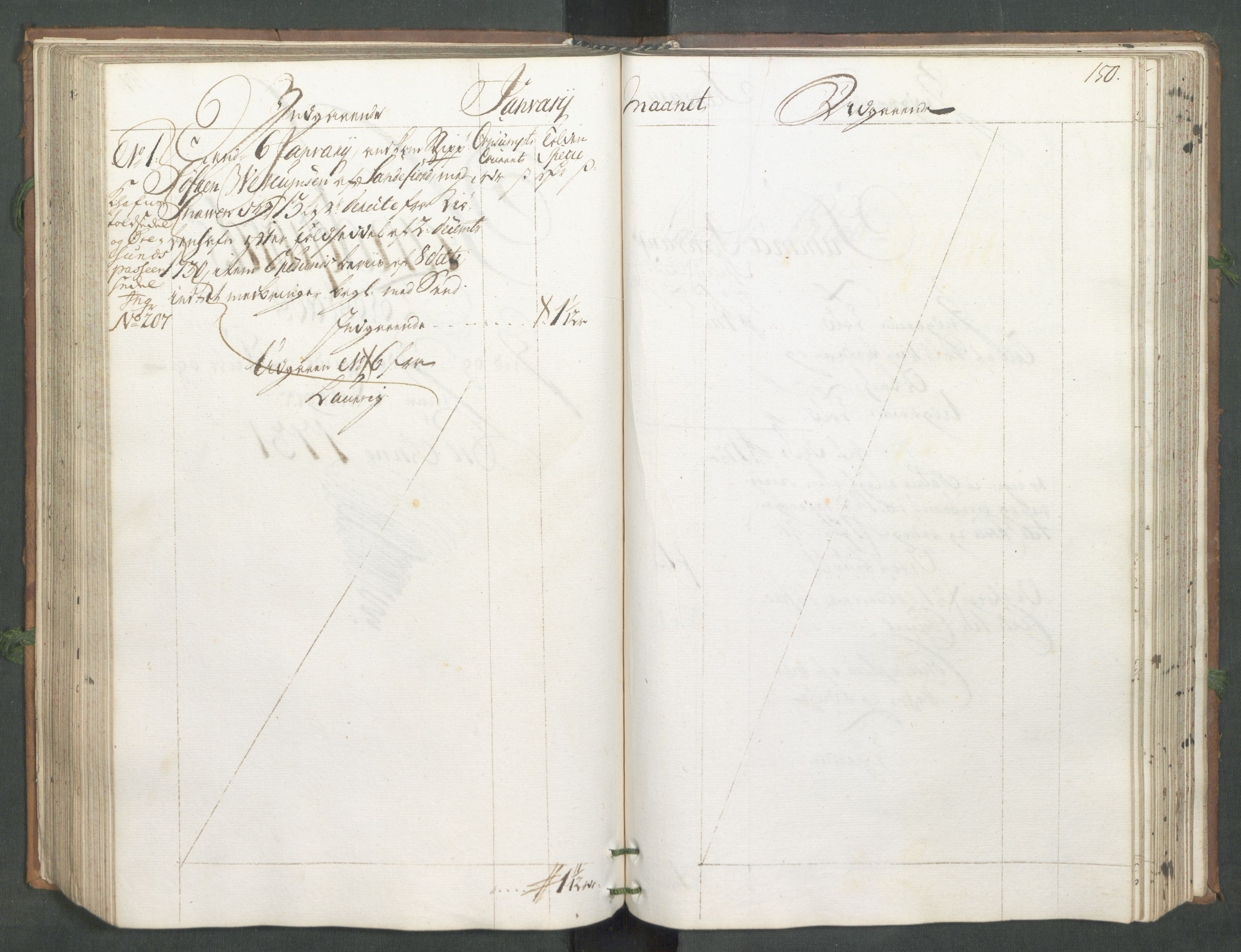 Generaltollkammeret, tollregnskaper, AV/RA-EA-5490/R11/L0014/0001: Tollregnskaper Larvik og Sandefjord / Hovedtollbok, 1731, s. 149b-150a