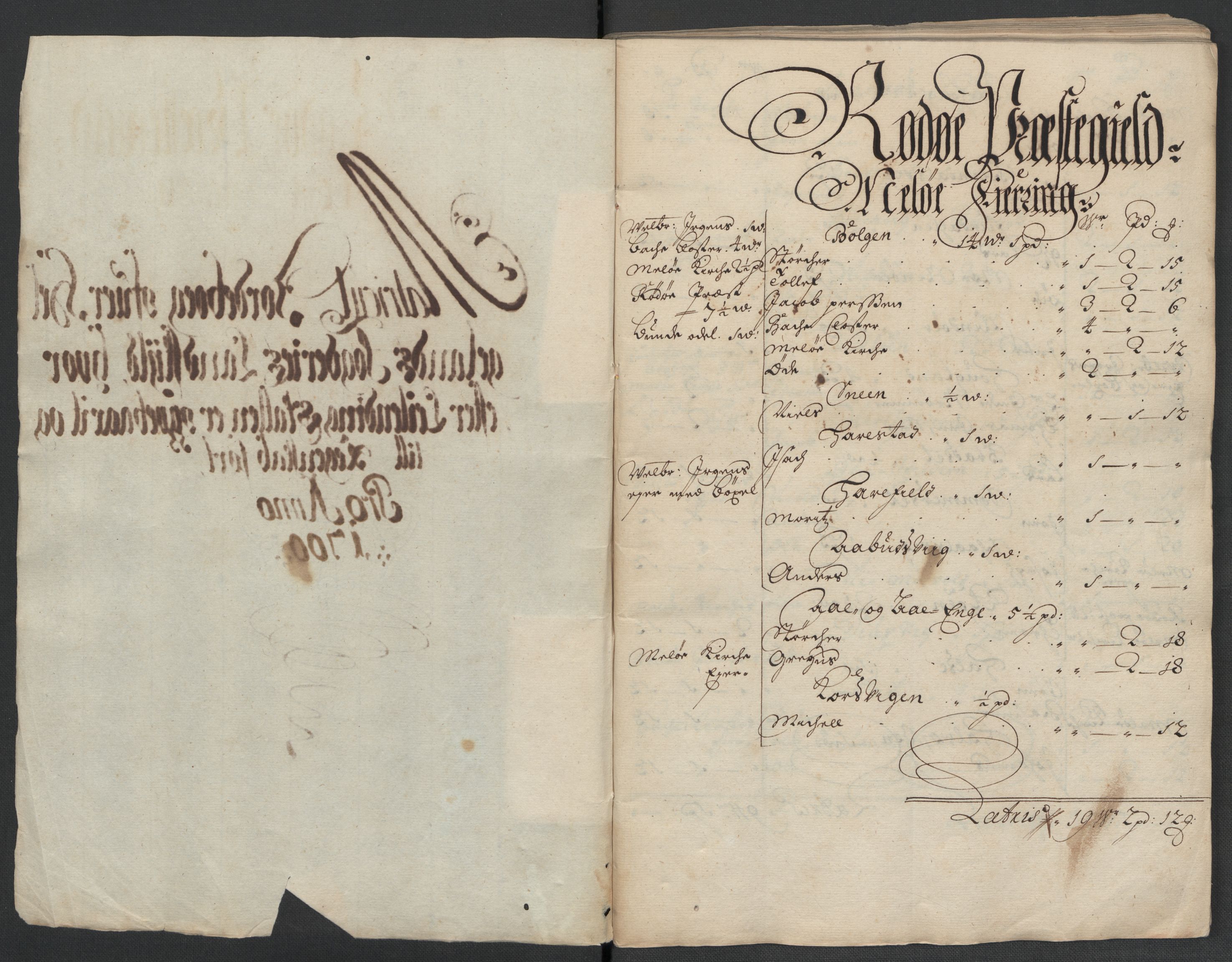 Rentekammeret inntil 1814, Reviderte regnskaper, Fogderegnskap, RA/EA-4092/R65/L4507: Fogderegnskap Helgeland, 1699-1701, s. 180