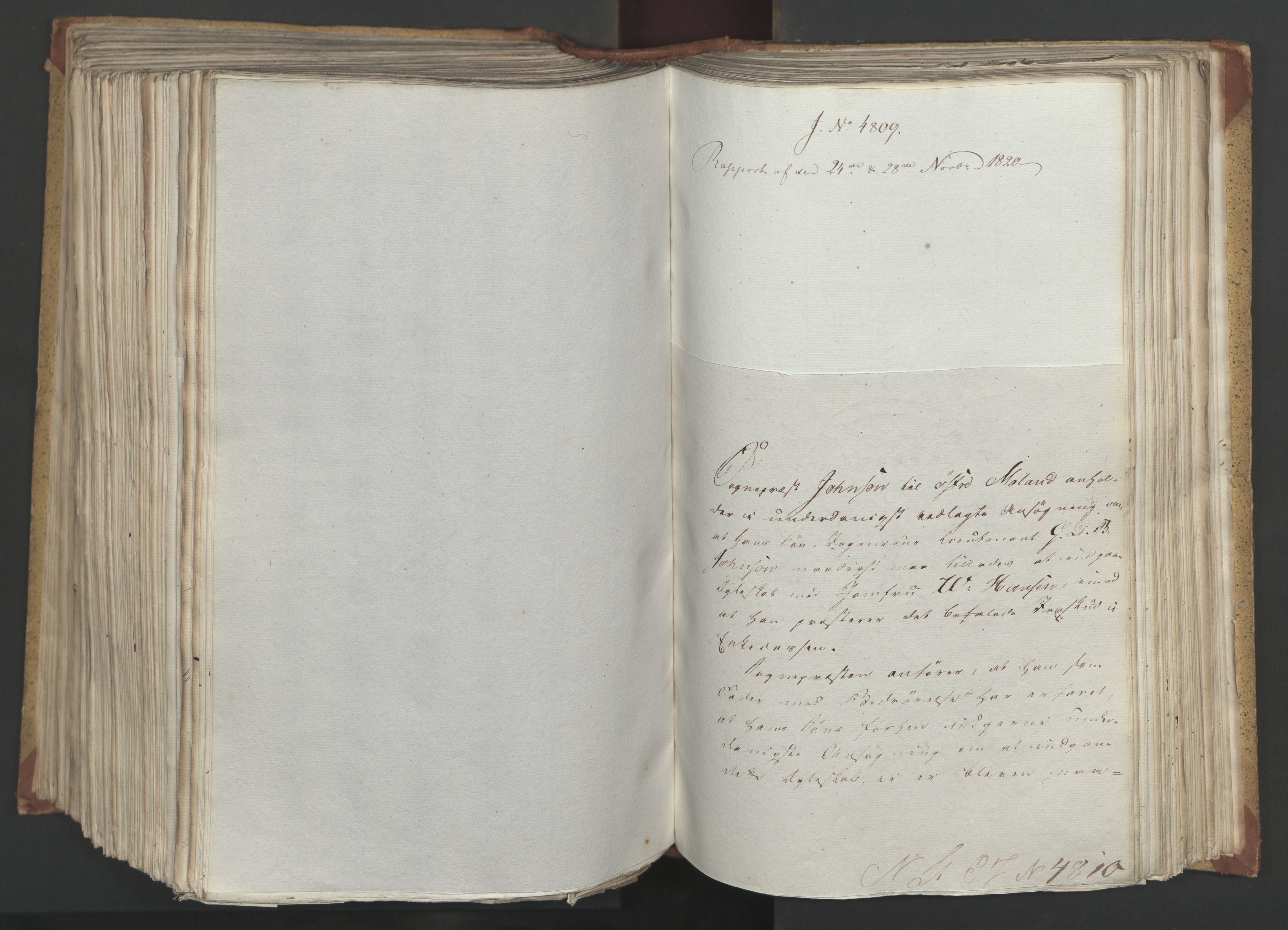 Statsrådsavdelingen i Stockholm, AV/RA-S-1003/D/Da/L0024: Regjeringsinnstillinger nr. 4663-4873, 1820, s. 422