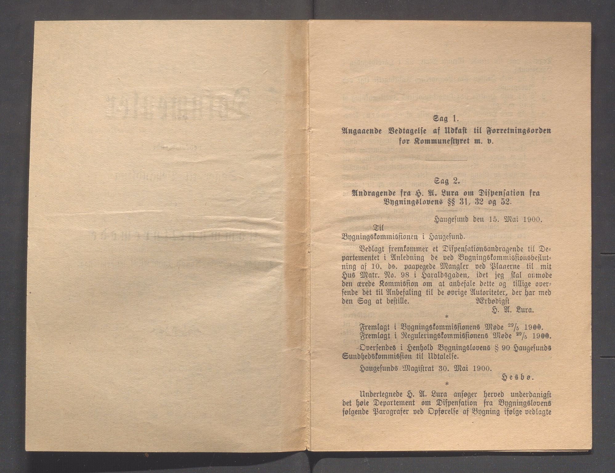 Haugesund kommune - Formannskapet og Bystyret, IKAR/A-740/A/Abb/L0001: Bystyreforhandlinger, 1889-1907, s. 263