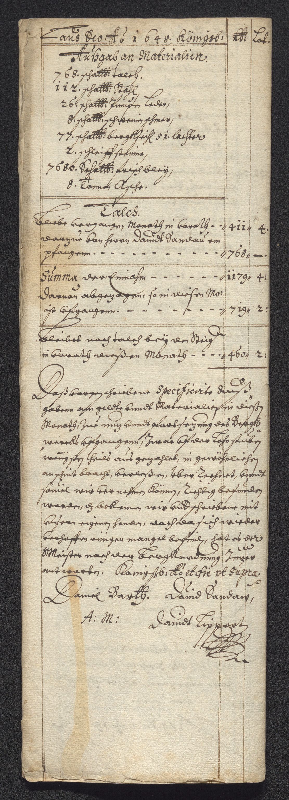 Kongsberg Sølvverk 1623-1816, AV/SAKO-EA-3135/001/D/Dc/Dcd/L0022: Utgiftsregnskap for gruver m.m., 1647-1648, s. 840