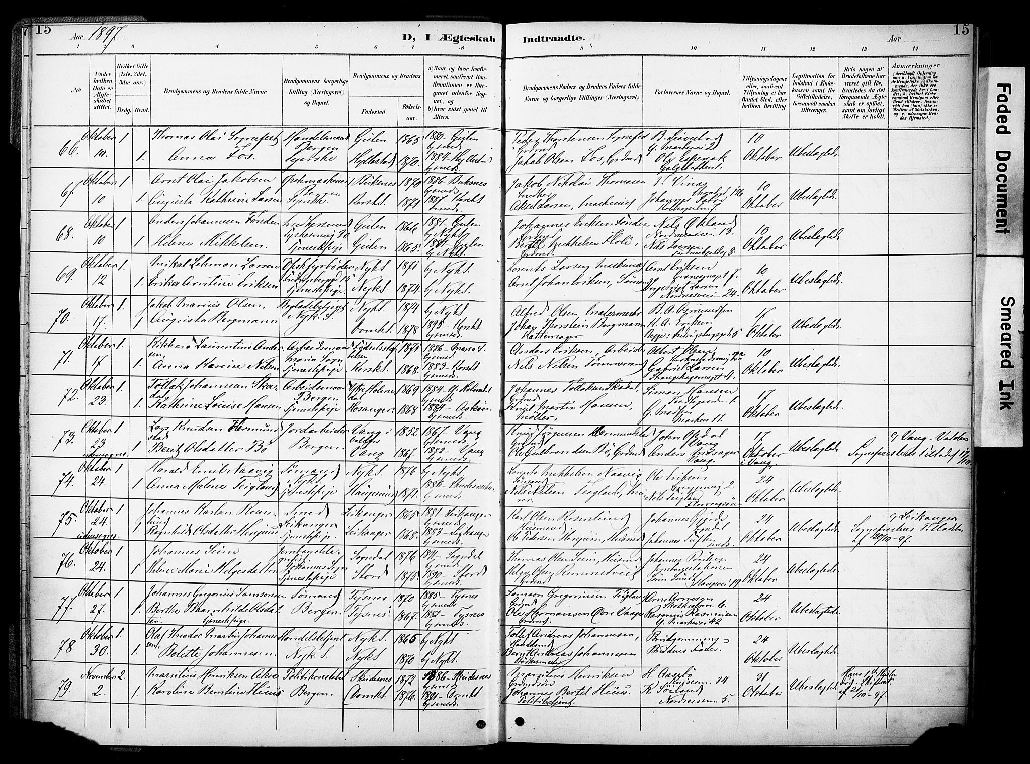 Nykirken Sokneprestembete, AV/SAB-A-77101/H/Haa/L0034: Ministerialbok nr. D 4, 1896-1905, s. 15