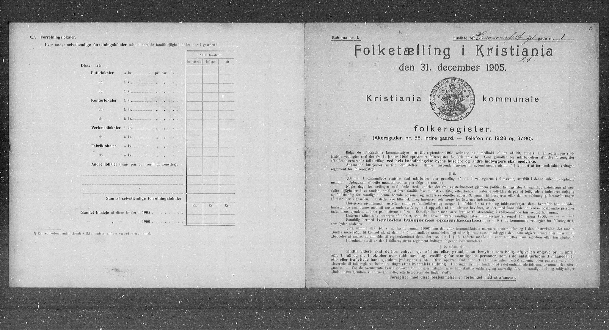 OBA, Kommunal folketelling 31.12.1905 for Kristiania kjøpstad, 1905, s. 17689