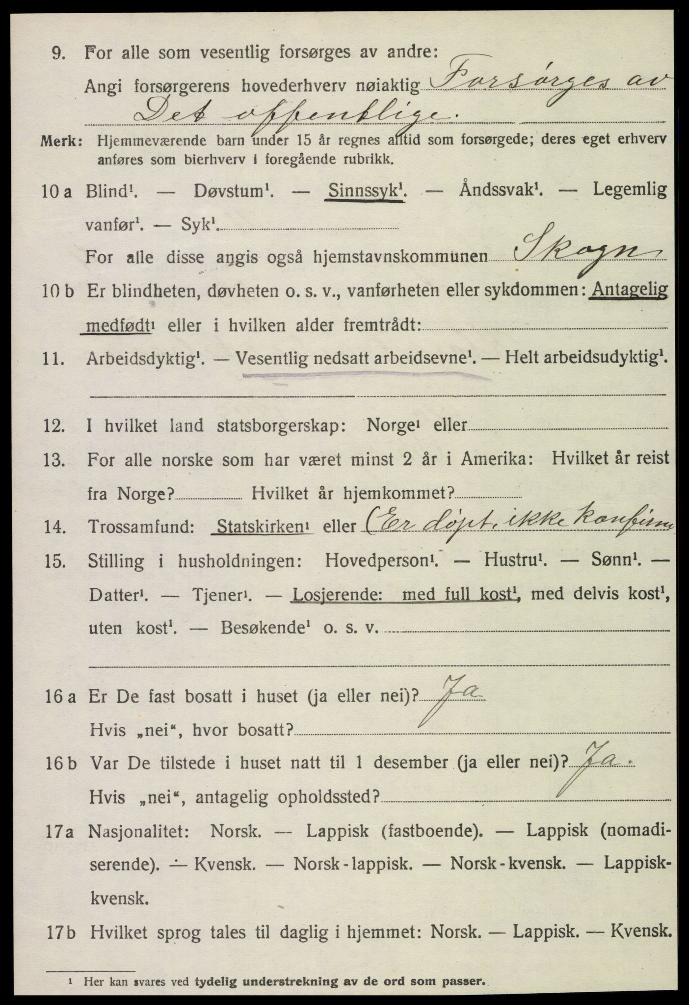 SAT, Folketelling 1920 for 1719 Skogn herred, 1920, s. 6112