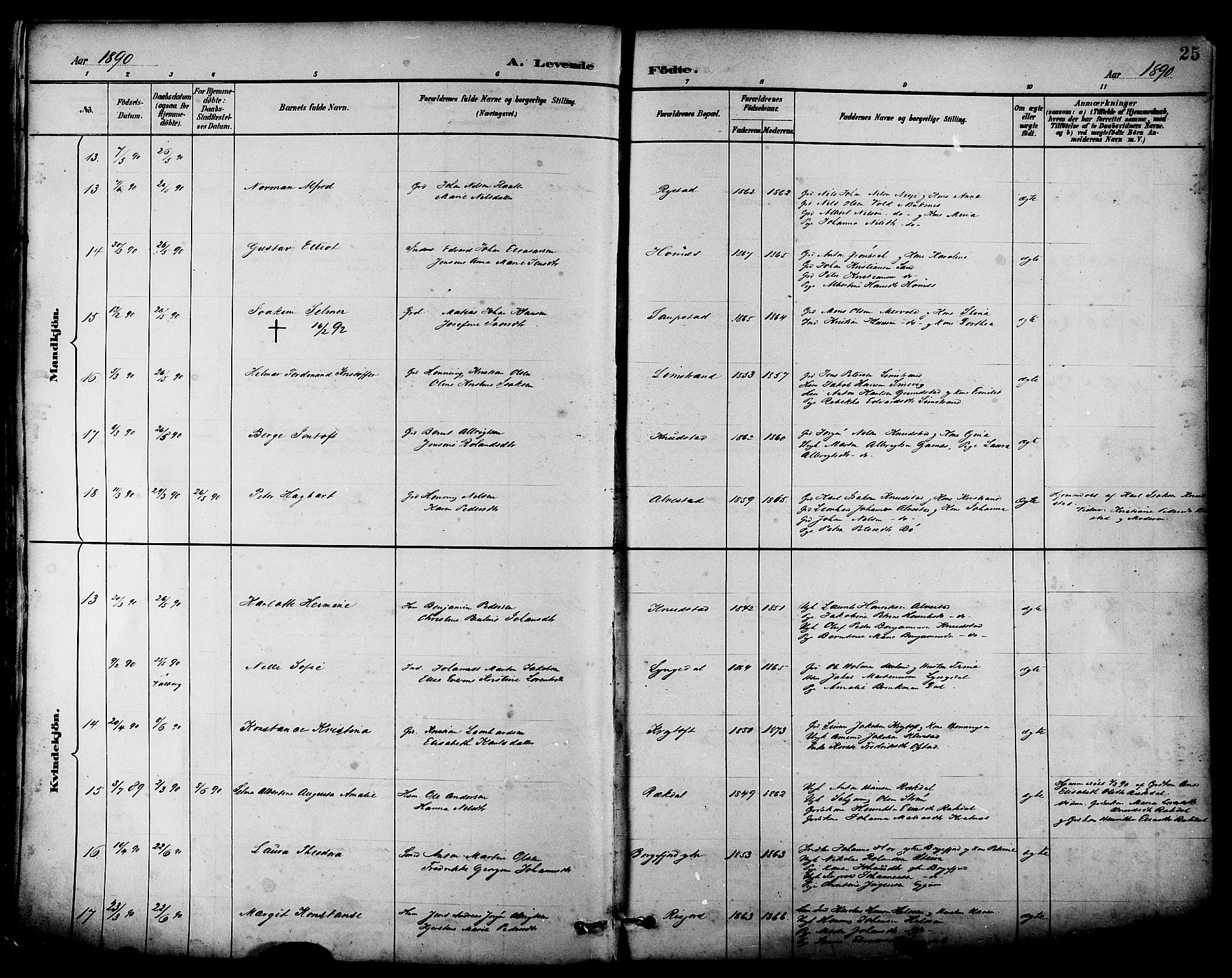 Ministerialprotokoller, klokkerbøker og fødselsregistre - Nordland, AV/SAT-A-1459/880/L1133: Ministerialbok nr. 880A07, 1888-1898, s. 25