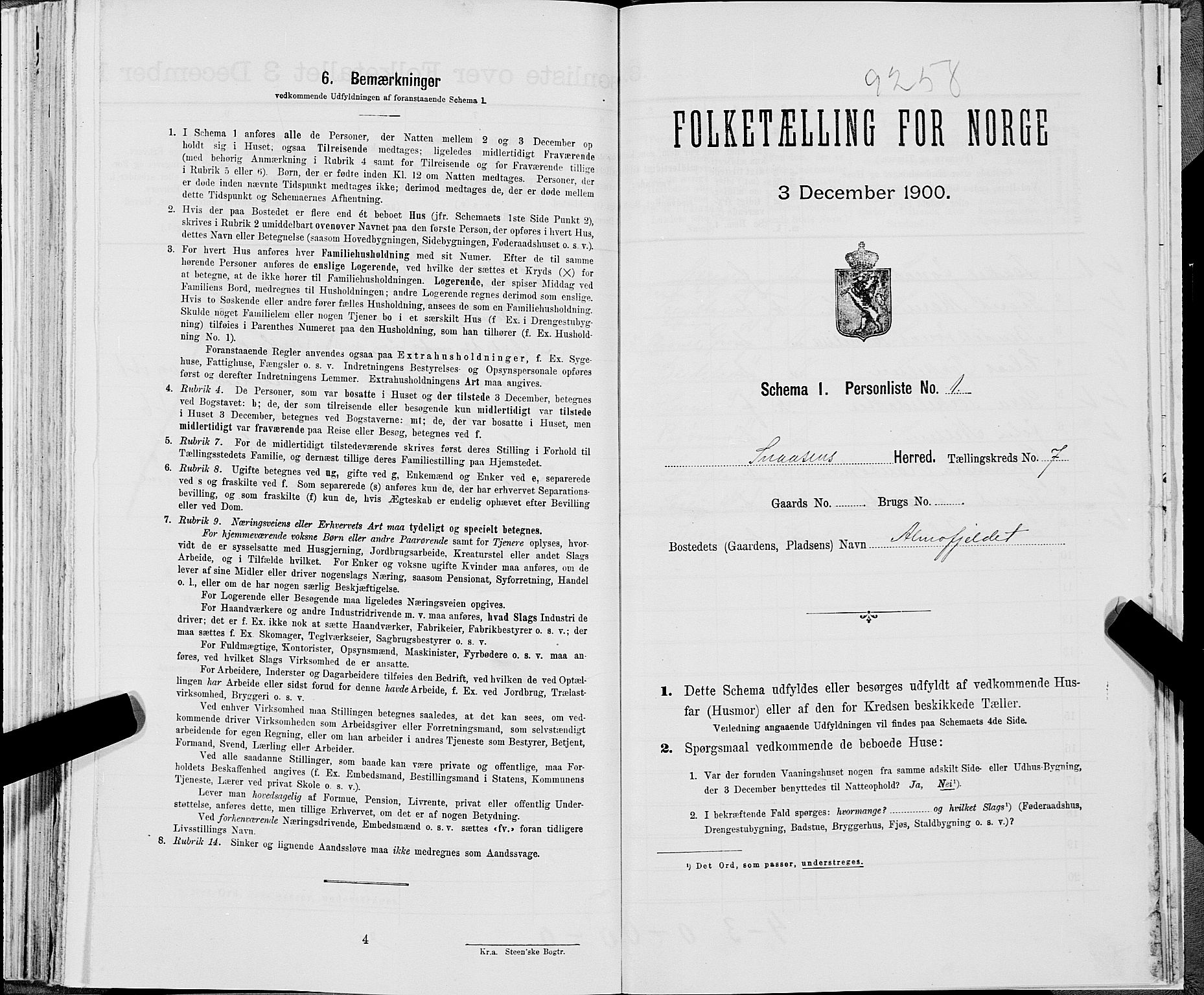 SAT, Folketelling 1900 for 1736 Snåsa herred, 1900, s. 1373