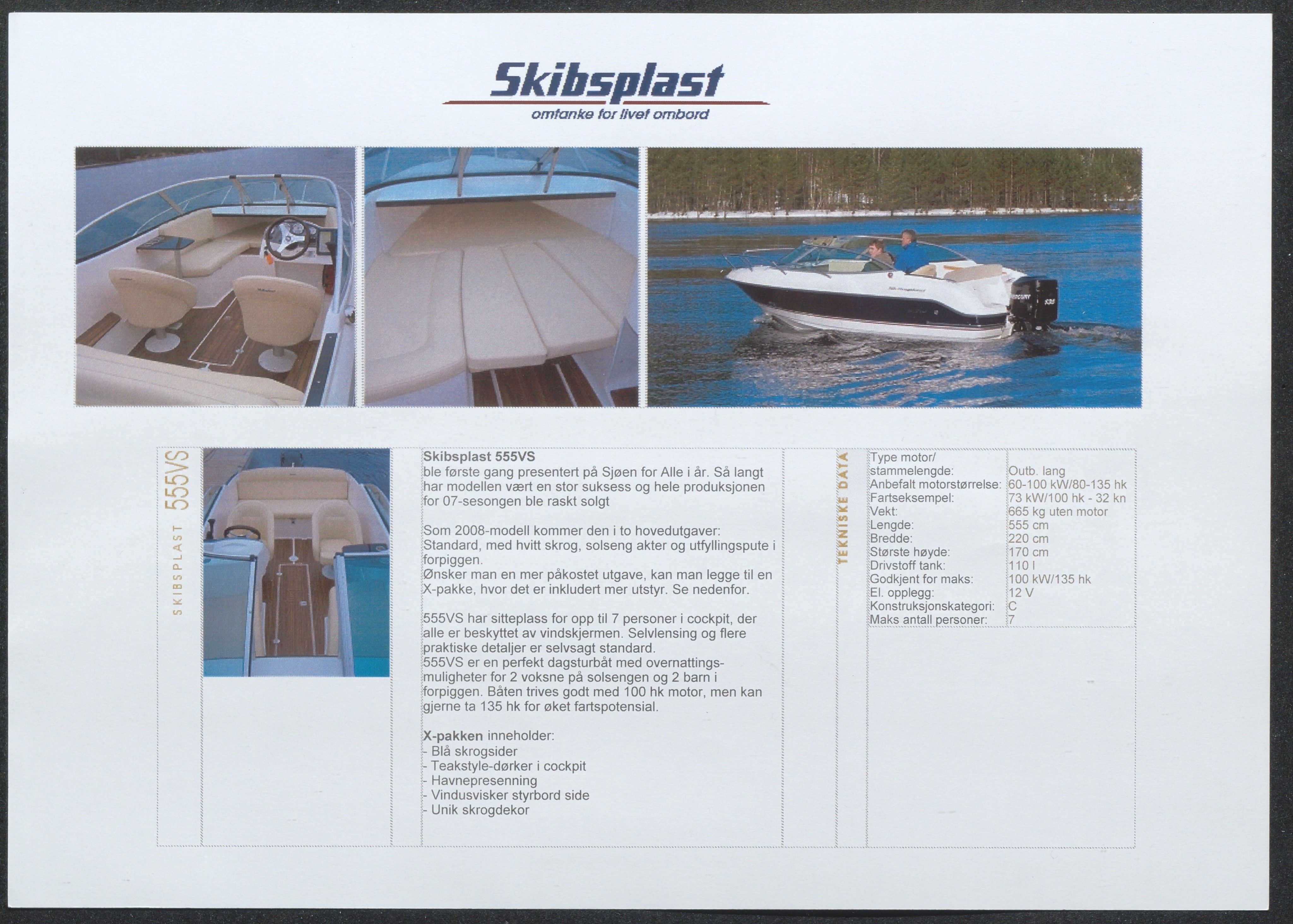 Skibsplast, AAKS/PA-2968/01/X/X01/L0002/0028: Brosjyrer / Skibsplast 555 VS
