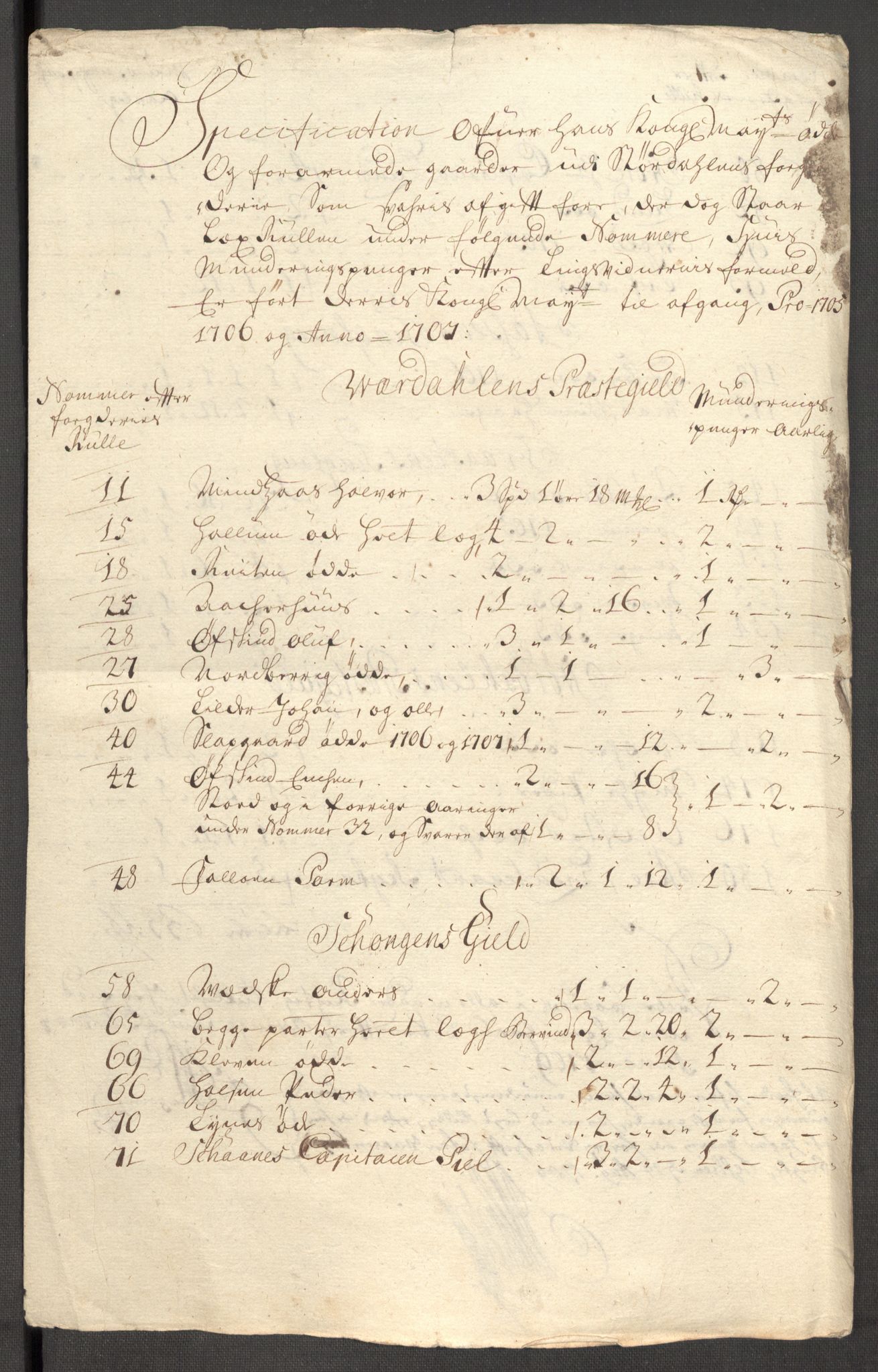 Rentekammeret inntil 1814, Reviderte regnskaper, Fogderegnskap, AV/RA-EA-4092/R62/L4197: Fogderegnskap Stjørdal og Verdal, 1707, s. 354