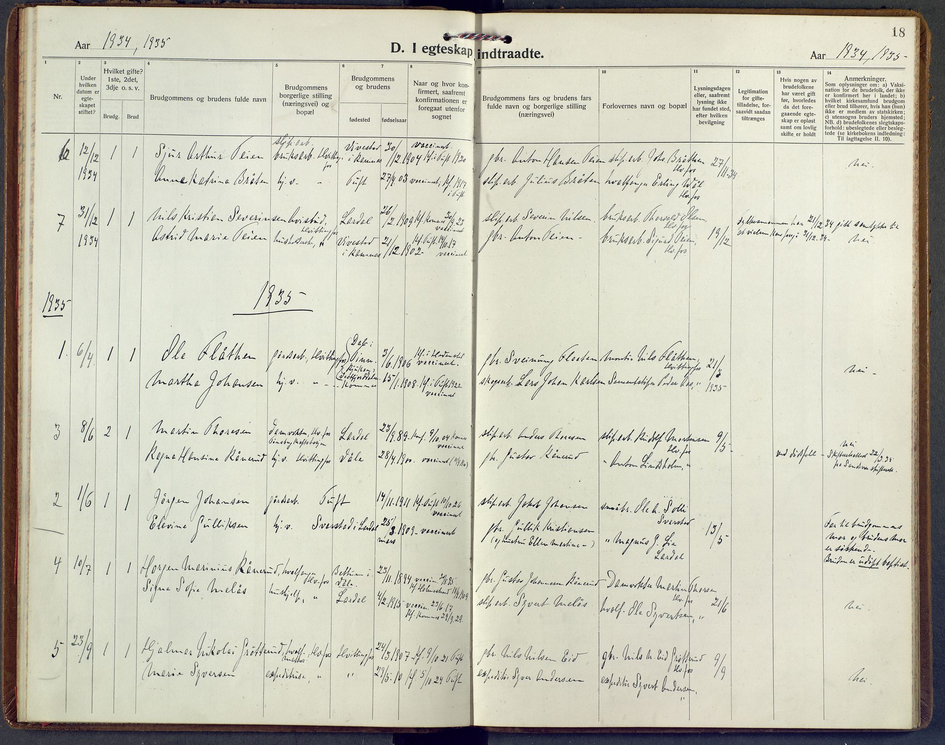 Sandsvær kirkebøker, AV/SAKO-A-244/F/Fc/L0002: Ministerialbok nr. III 2, 1920-1959, s. 18