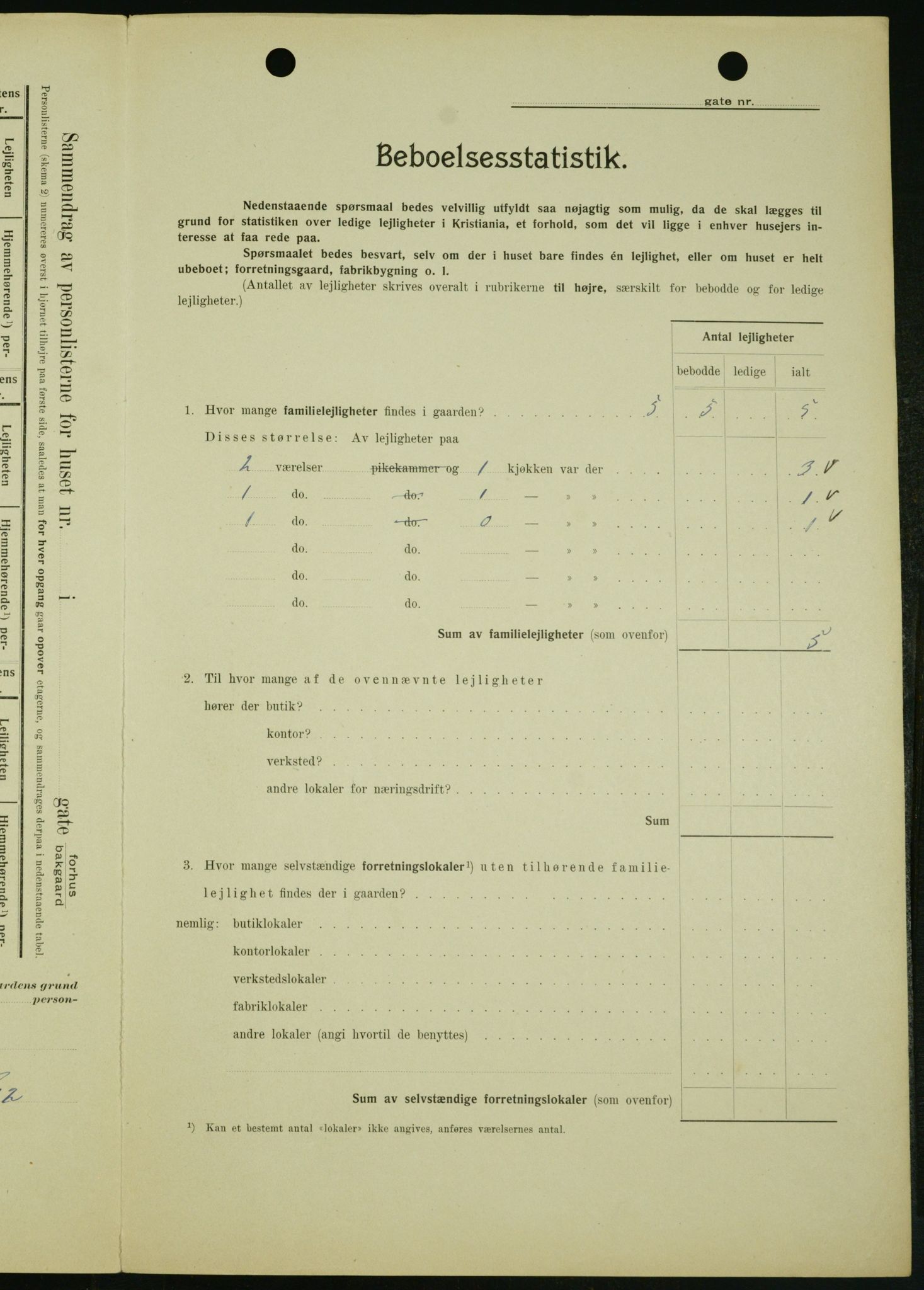 OBA, Kommunal folketelling 1.2.1909 for Kristiania kjøpstad, 1909, s. 21903