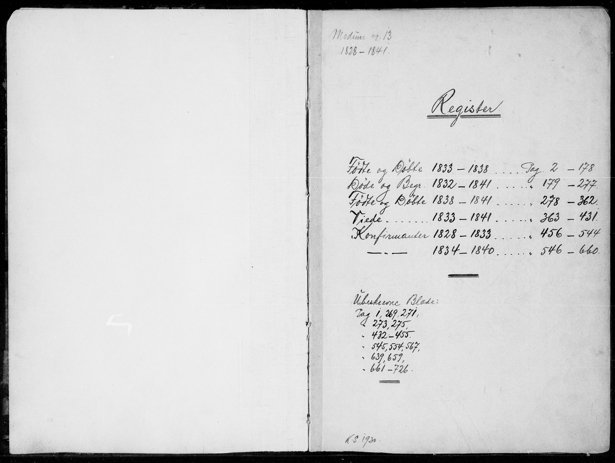 Modum kirkebøker, SAKO/A-234/F/Fa/L0006: Ministerialbok nr. 6, 1832-1841