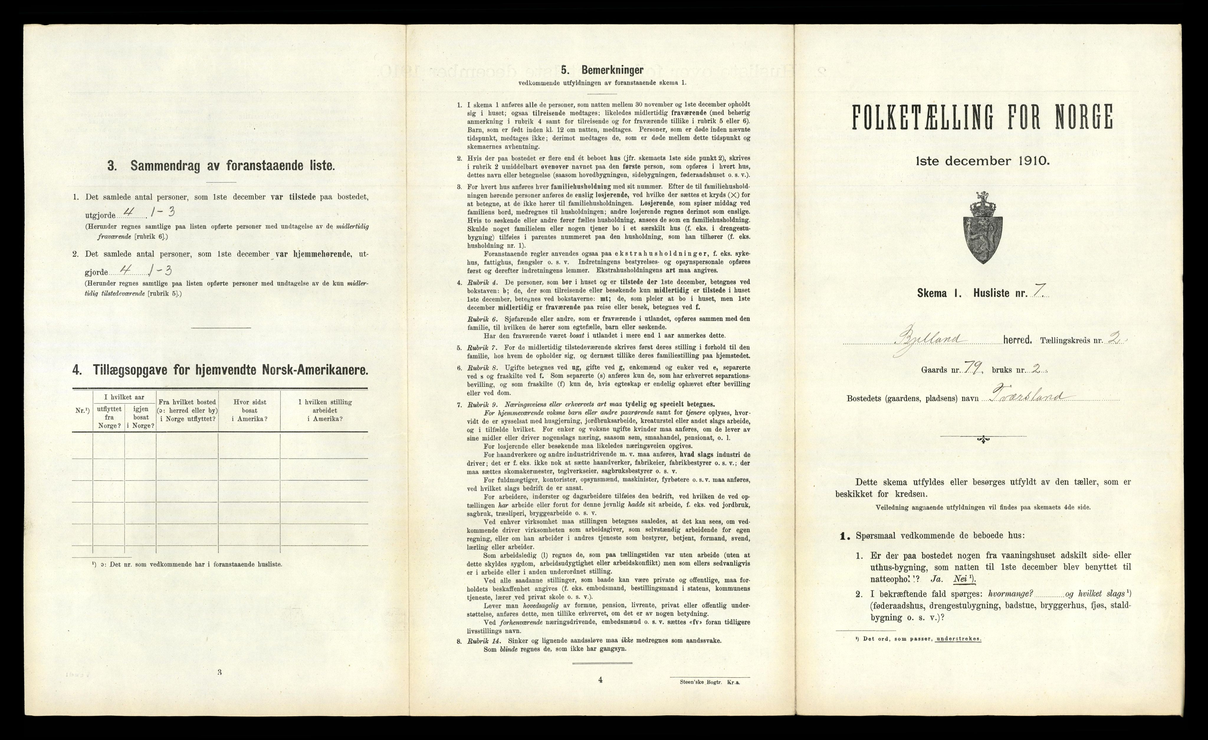 RA, Folketelling 1910 for 1024 Bjelland herred, 1910, s. 110