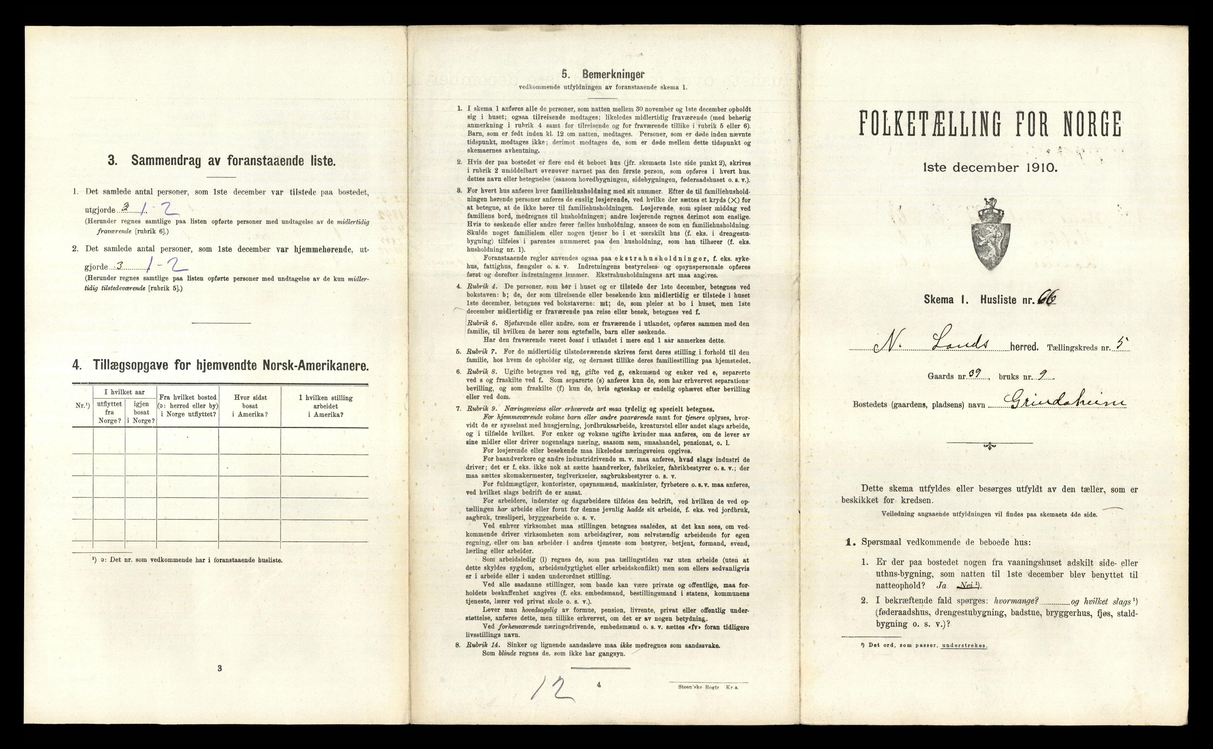 RA, Folketelling 1910 for 0538 Nordre Land herred, 1910, s. 591