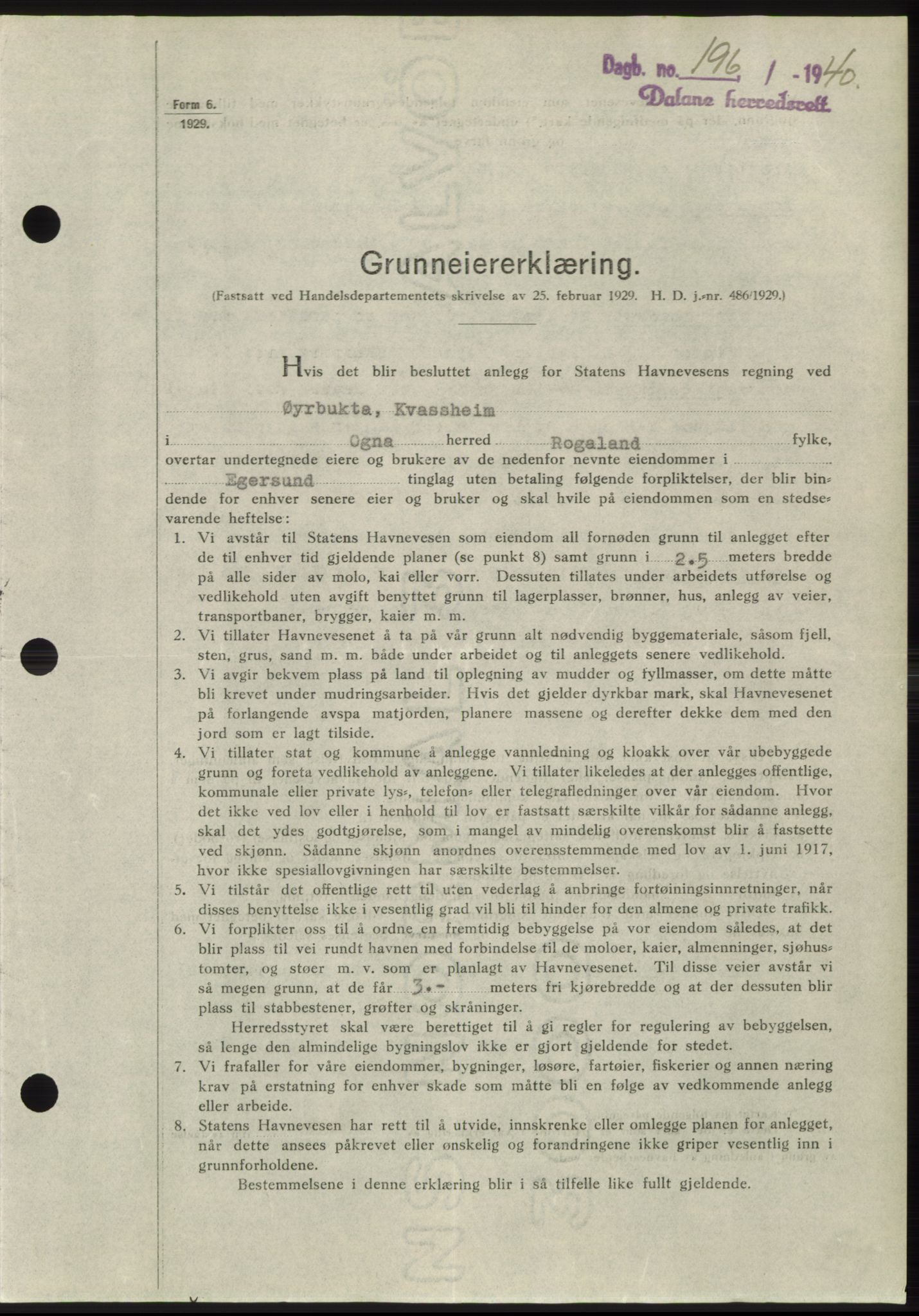Dalane sorenskriveri, SAST/A-100309/02/G/Gb/L0058: Pantebok, 1926-1950, Tingl.dato: 09.02.1940