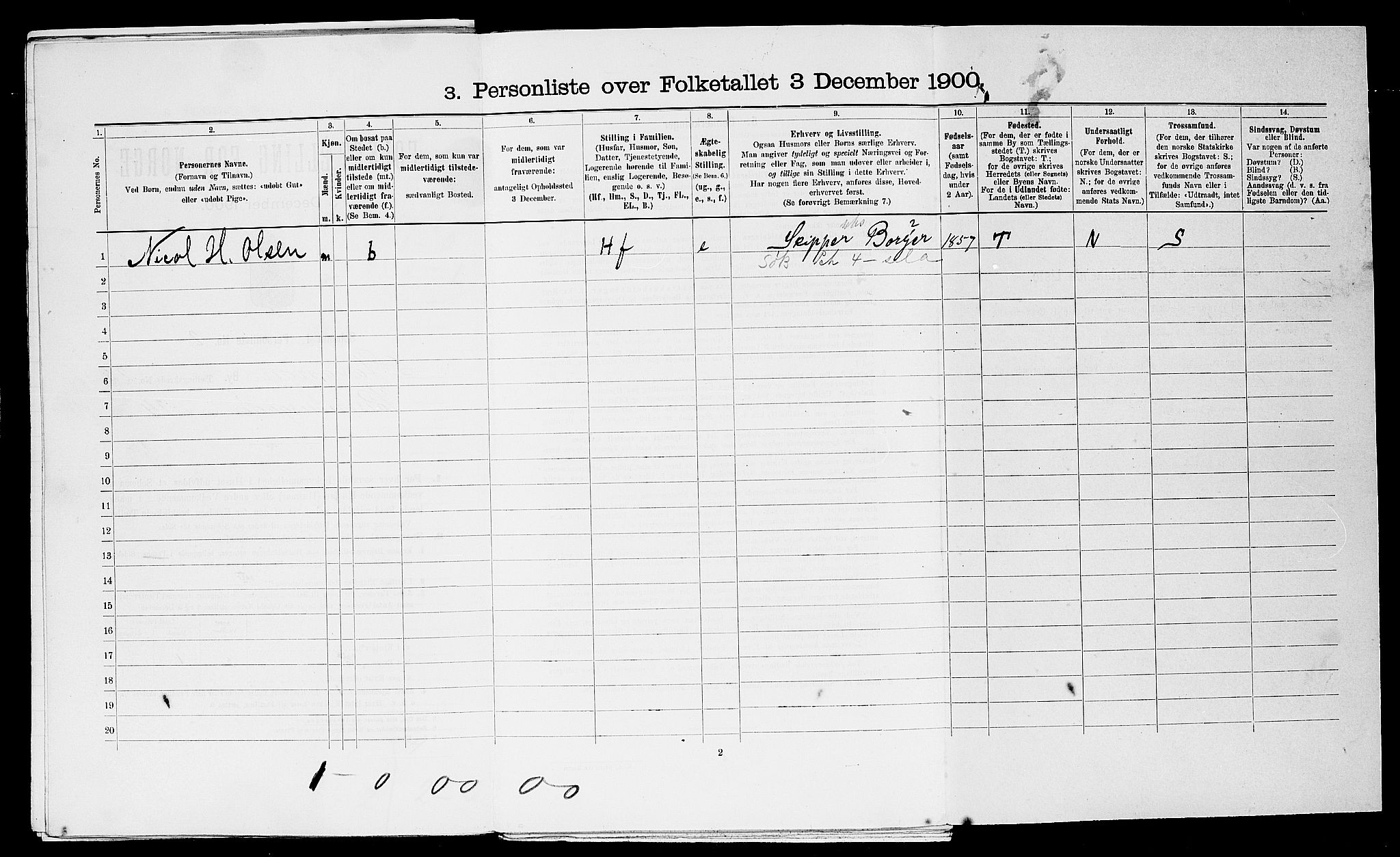 SAST, Folketelling 1900 for 1103 Stavanger kjøpstad, 1900, s. 9857