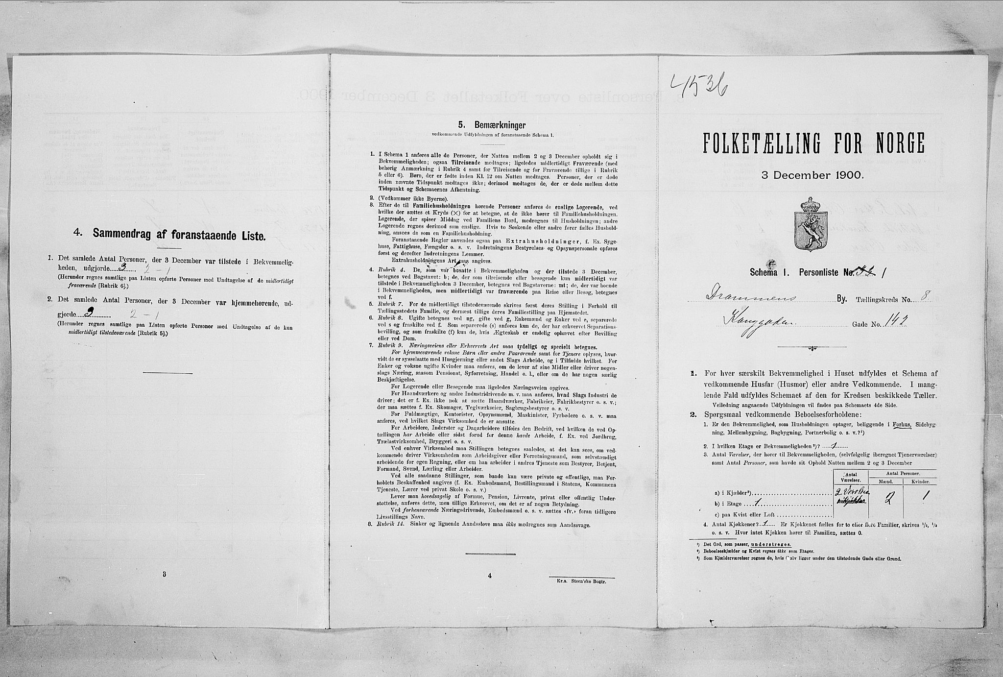 RA, Folketelling 1900 for 0602 Drammen kjøpstad, 1900, s. 1510