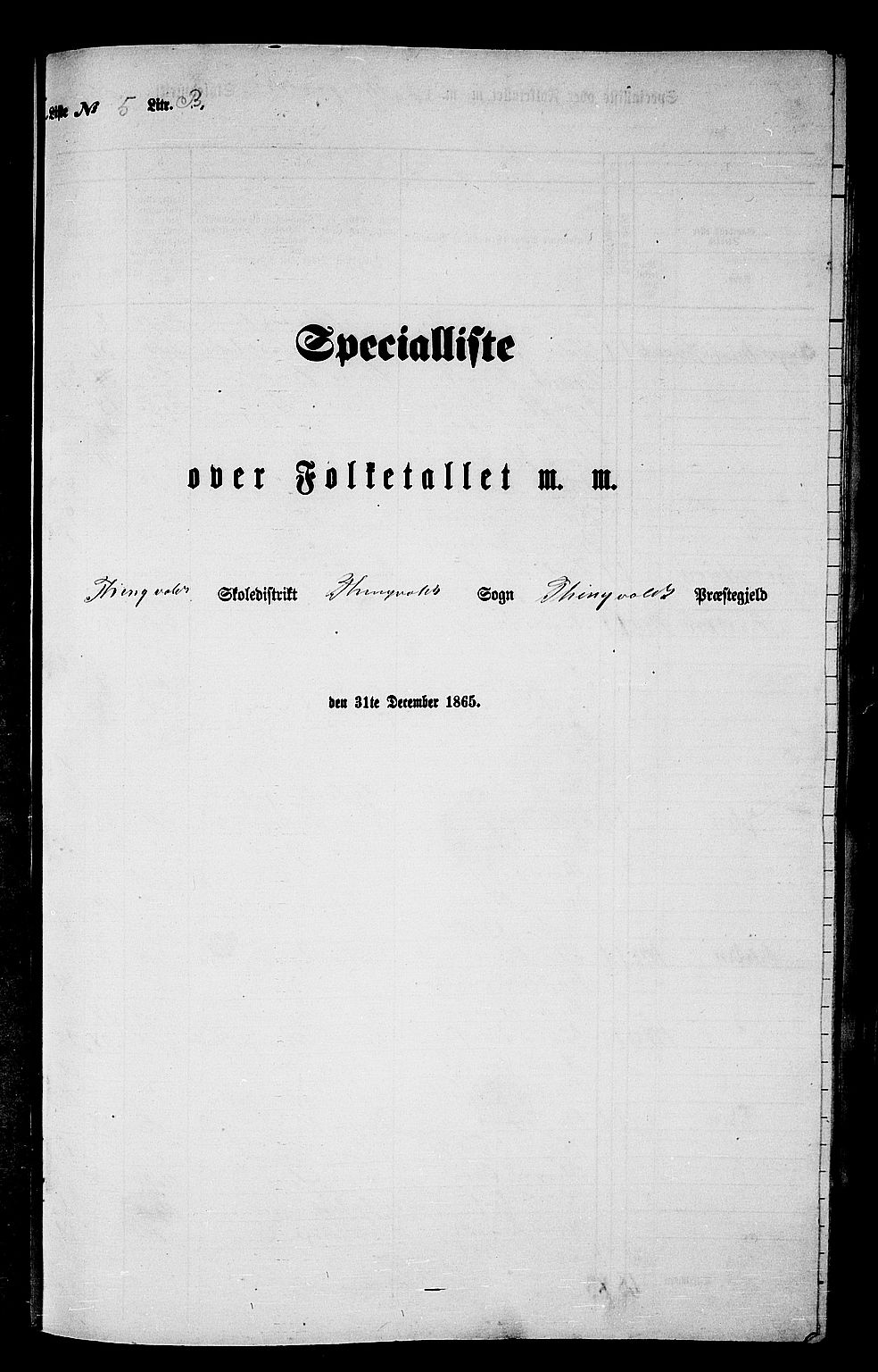 RA, Folketelling 1865 for 1560P Tingvoll prestegjeld, 1865, s. 70