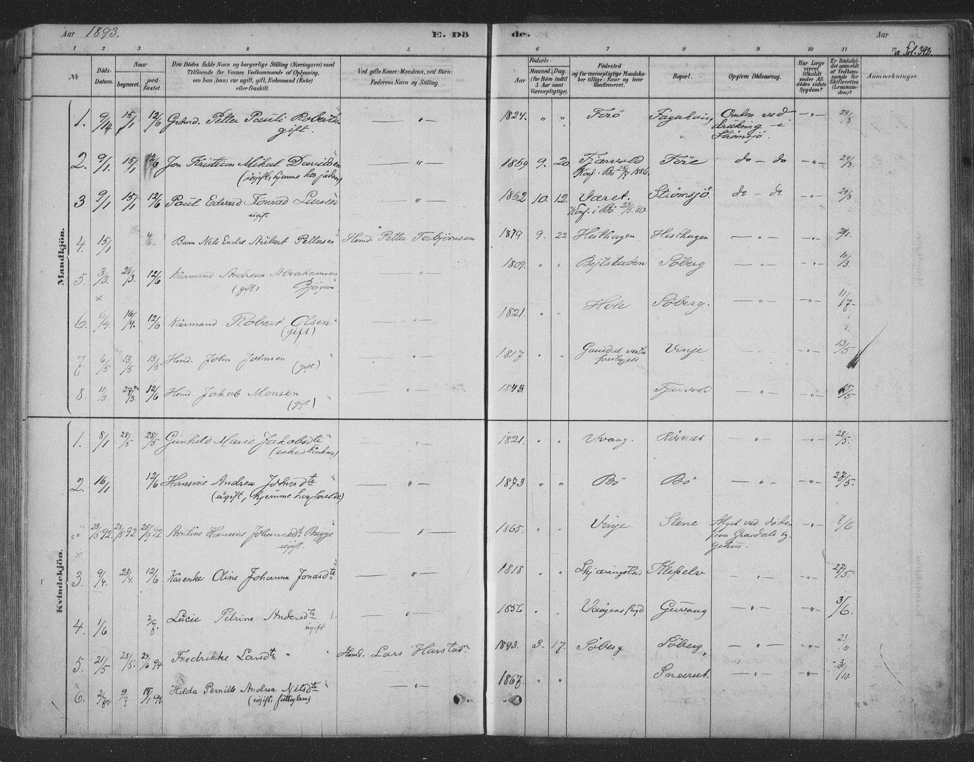 Ministerialprotokoller, klokkerbøker og fødselsregistre - Nordland, SAT/A-1459/891/L1302: Ministerialbok nr. 891A07, 1878-1895, s. 392
