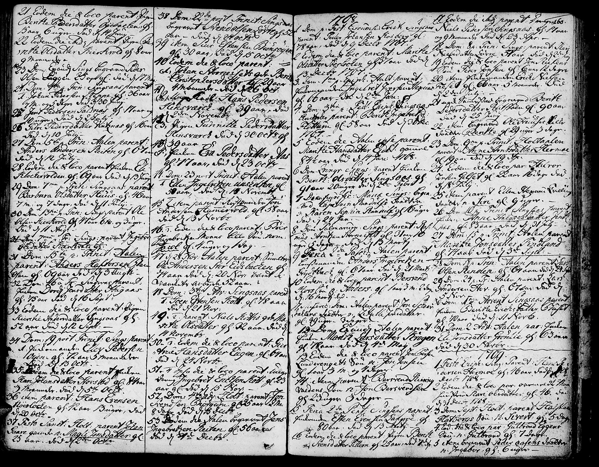 Ministerialprotokoller, klokkerbøker og fødselsregistre - Sør-Trøndelag, AV/SAT-A-1456/685/L0952: Ministerialbok nr. 685A01, 1745-1804, s. 160