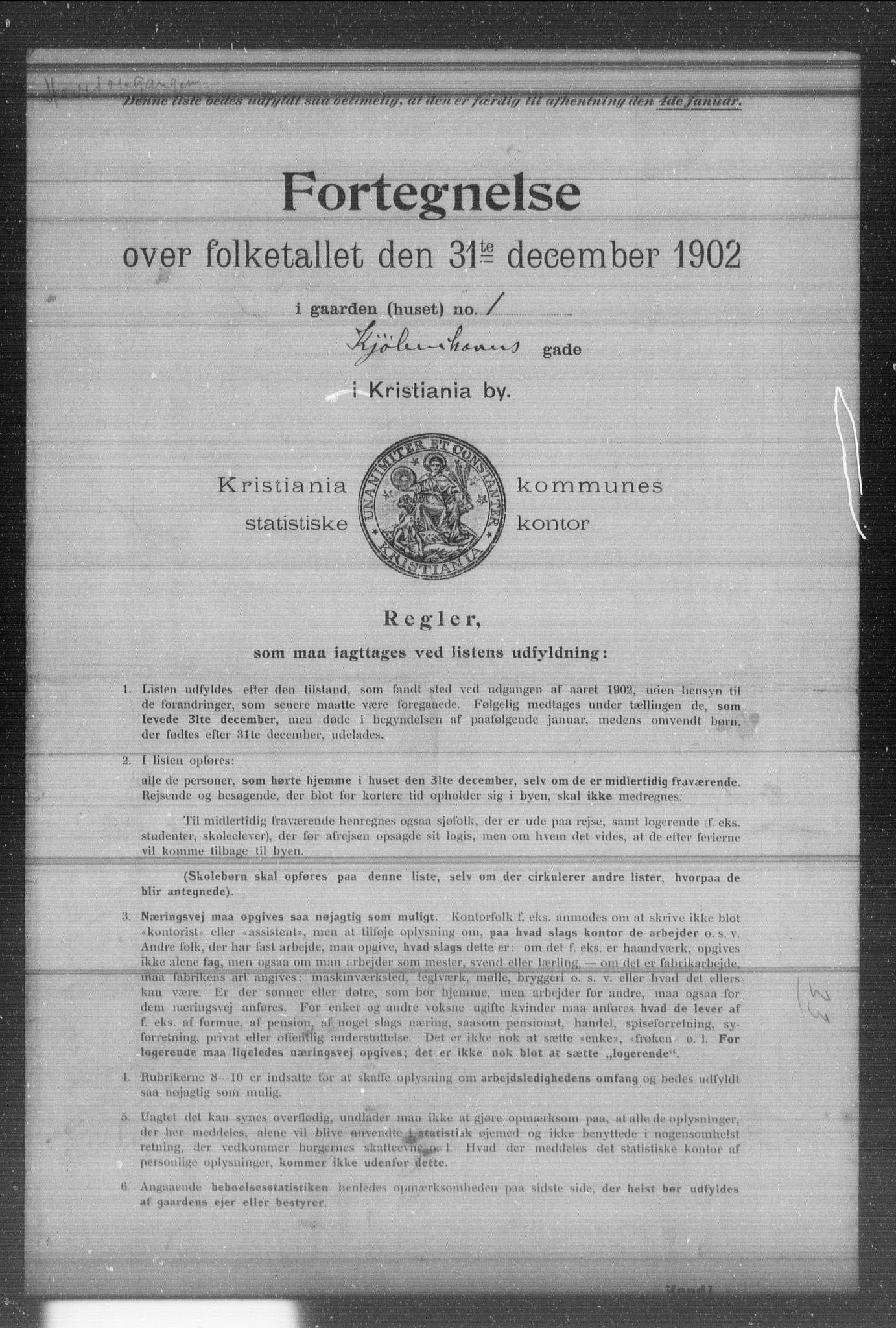 OBA, Kommunal folketelling 31.12.1902 for Kristiania kjøpstad, 1902, s. 10509