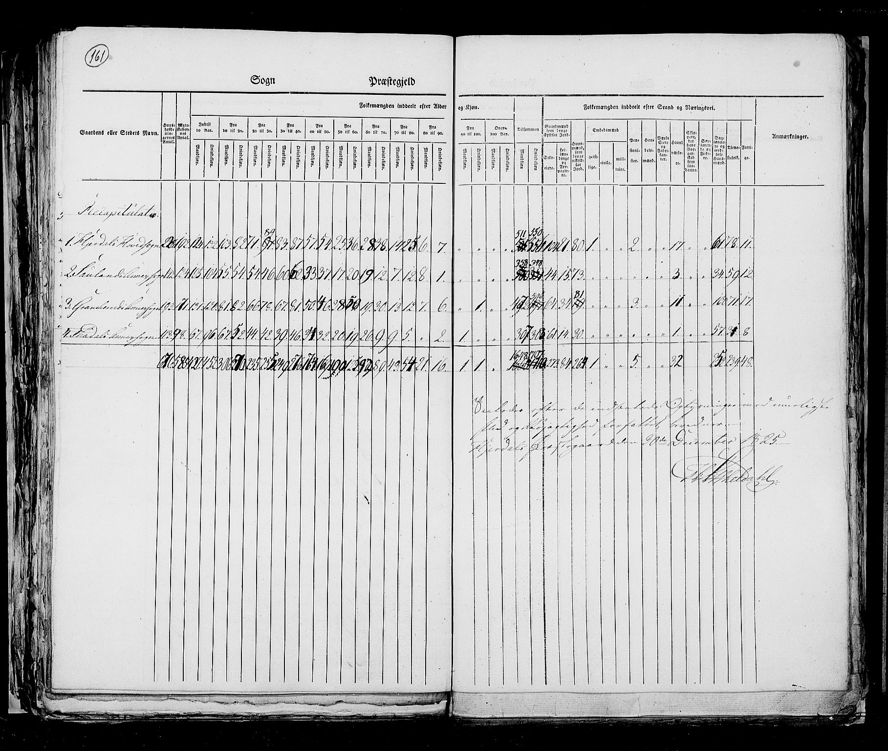 RA, Folketellingen 1825, bind 9: Bratsberg amt, 1825, s. 161