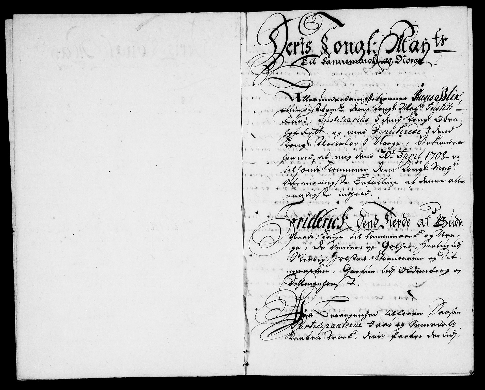 Danske Kanselli, Skapsaker, RA/EA-4061/G/L0015: Tillegg til skapsakene, 1707-1708, s. 320