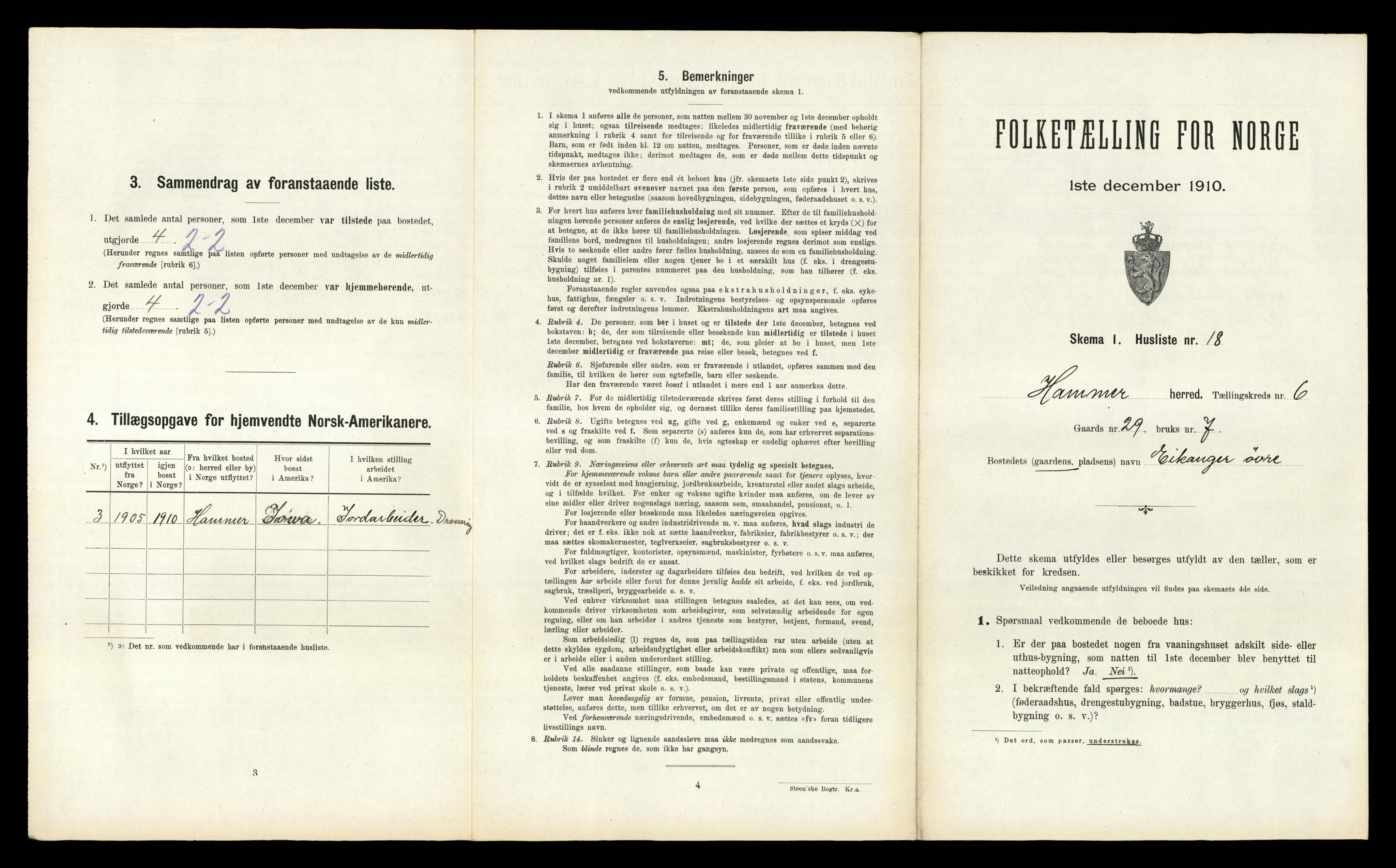 RA, Folketelling 1910 for 1254 Hamre herred, 1910, s. 374