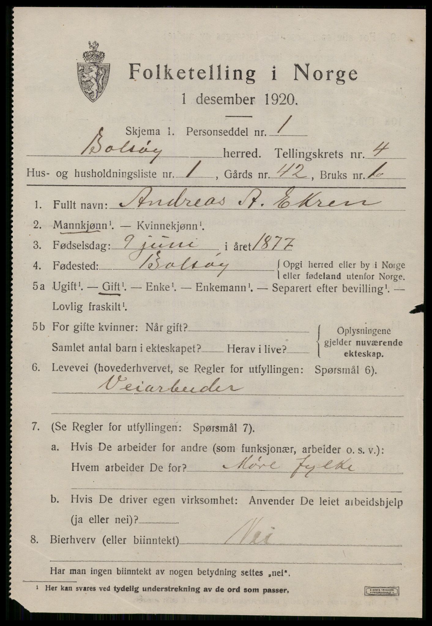 SAT, Folketelling 1920 for 1544 Bolsøy herred, 1920, s. 6555