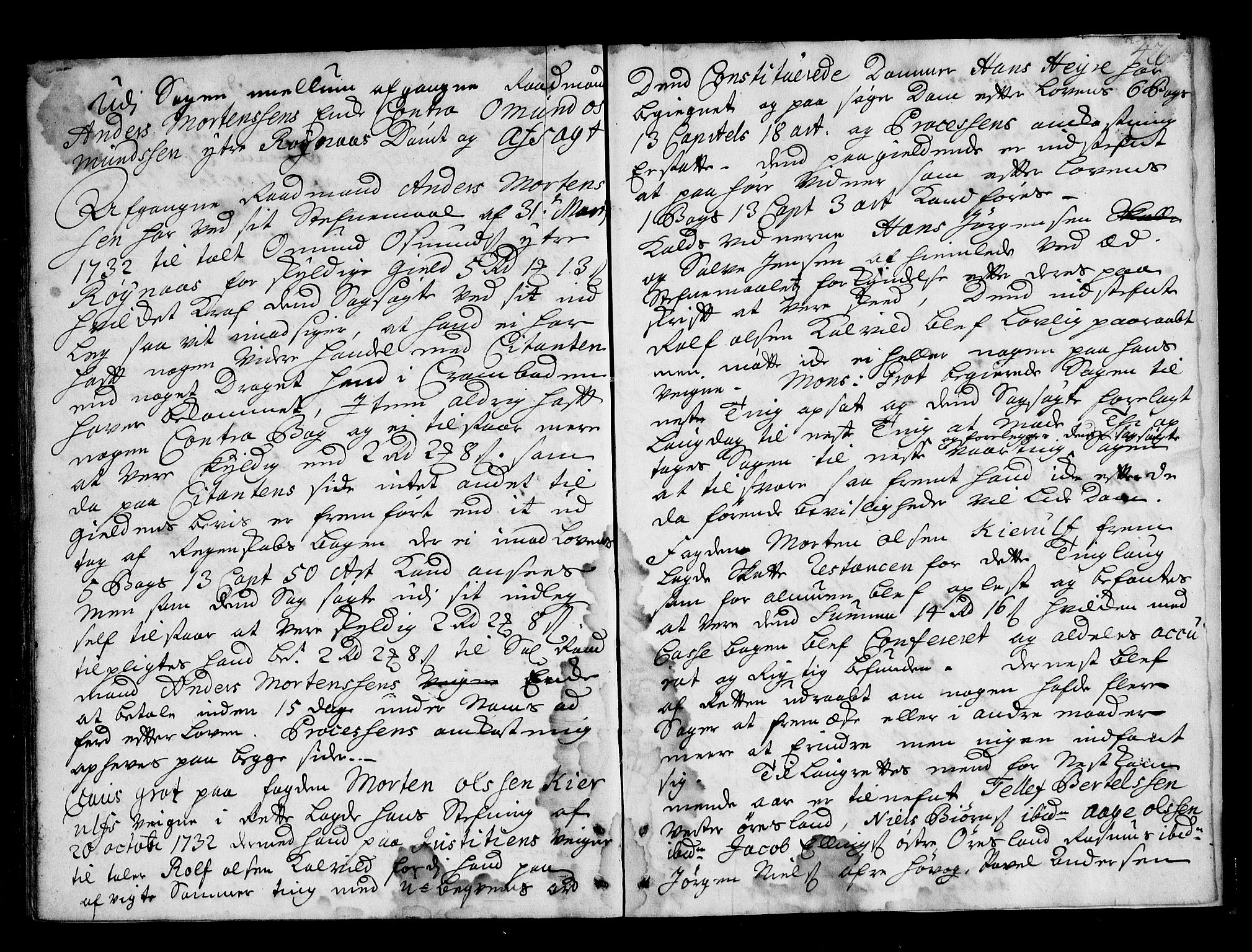 Nedenes sorenskriveri før 1824, SAK/1221-0007/F/Fa/L0022: Tingbok med register nr 17, 1730-1732, s. 425b-426a
